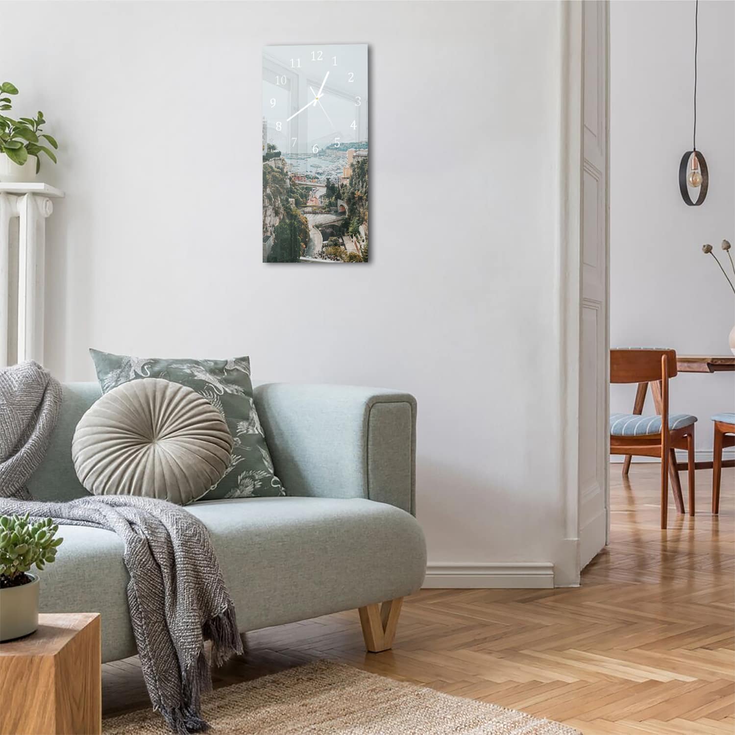 Wanduhr 30x60 - Blick auf Monaco