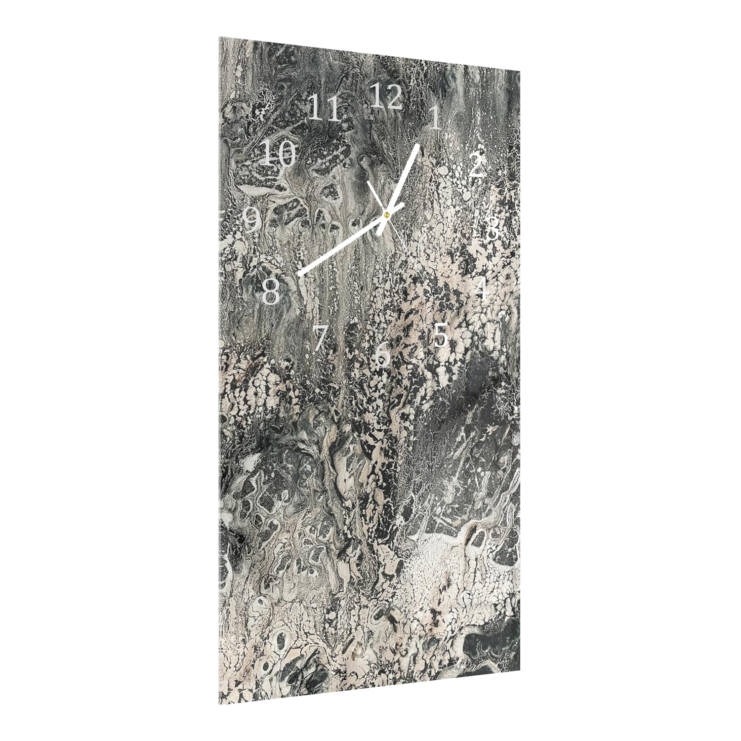 Wanduhr 30x60 - Organische Strukturen