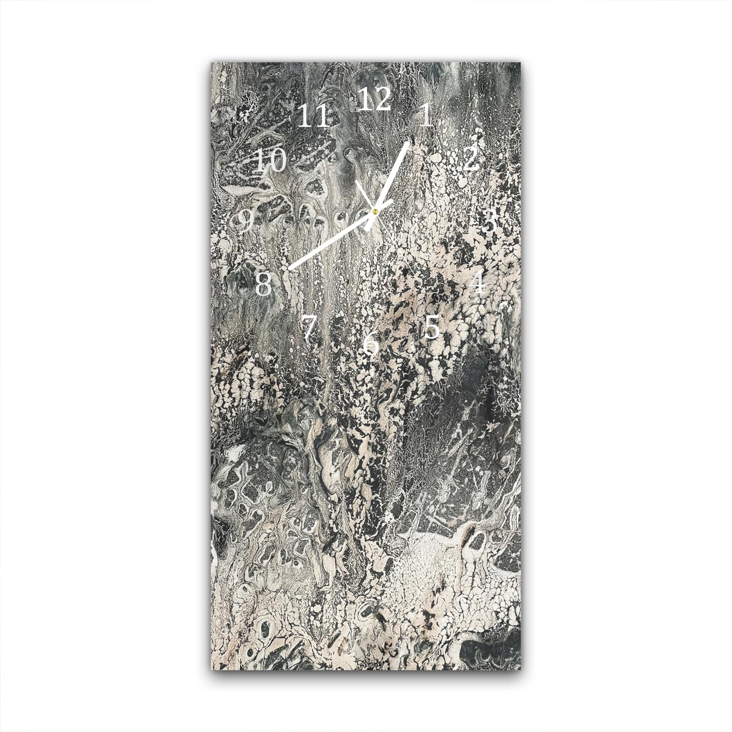 Wanduhr 30x60 - Organische Strukturen
