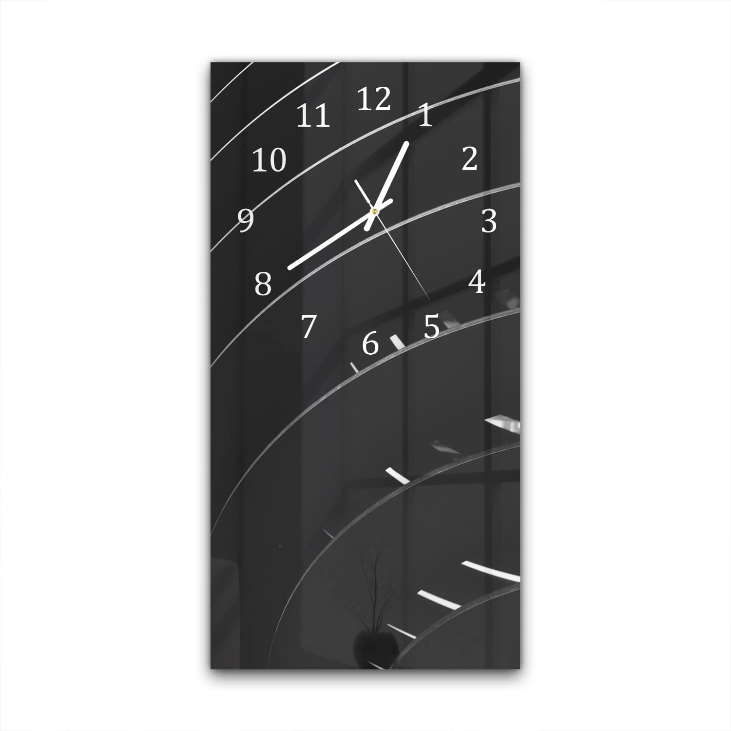 Wanduhr 30x60 - Gebäude in Schwarz-Weiß
