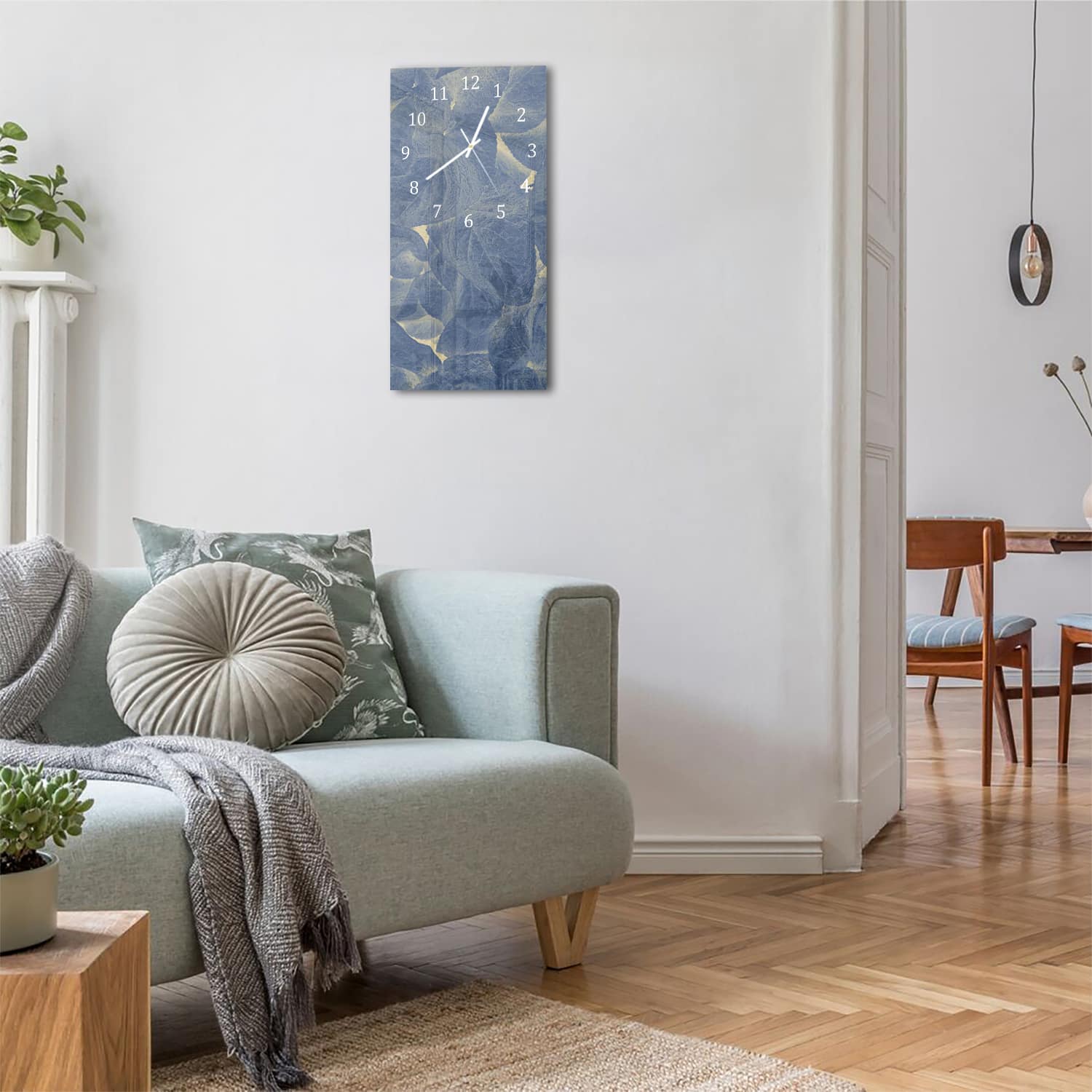 Wanduhr 30x60 - Textur der Blätter