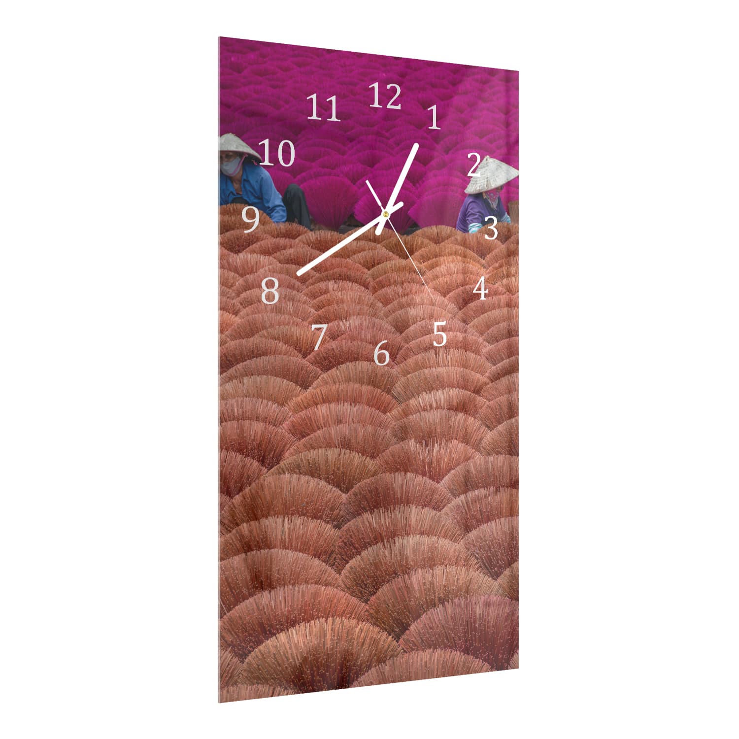 Wanduhr 30x60 - Räucherstäbchenherstellung in Vietnam