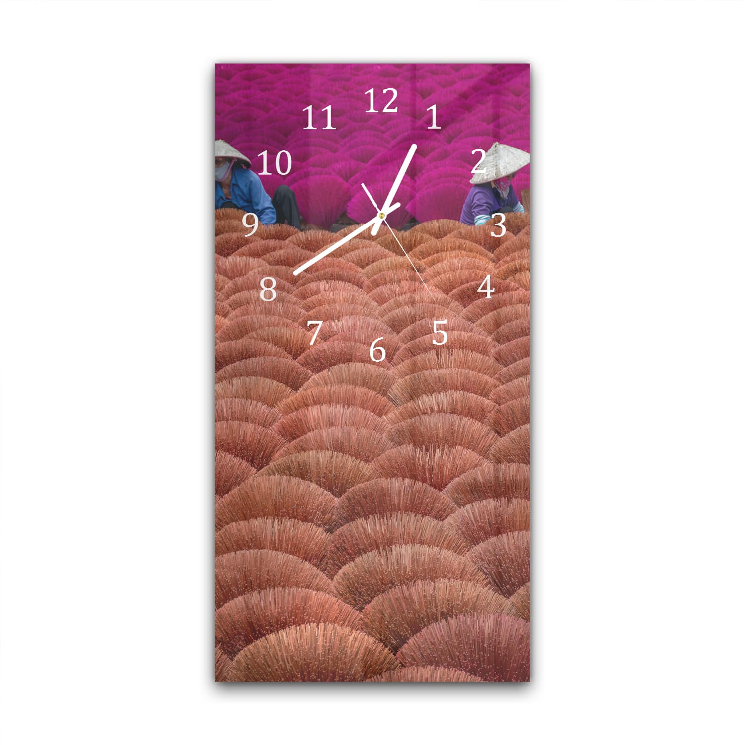 Wanduhr 30x60 - Räucherstäbchenherstellung in Vietnam