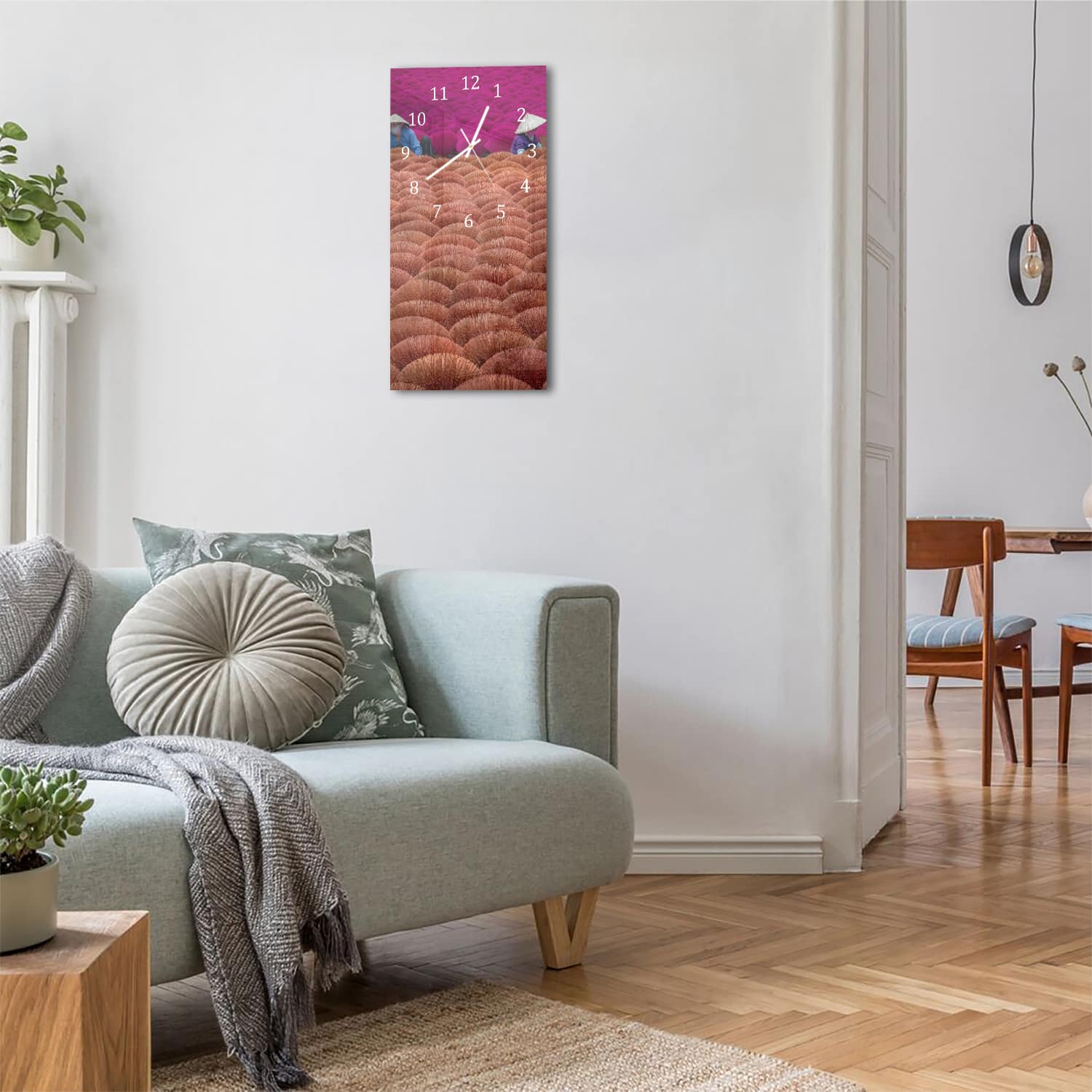 Wanduhr 30x60 - Räucherstäbchenherstellung in Vietnam