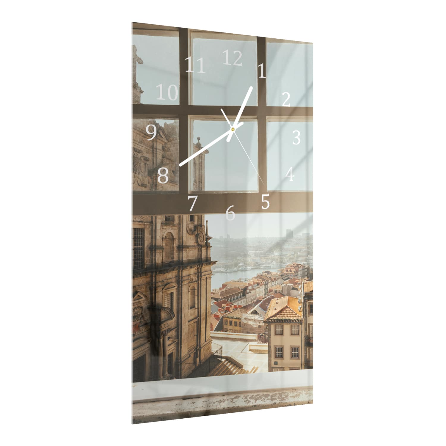 Wanduhr 30x60 - Ausblick aus dem Fenster