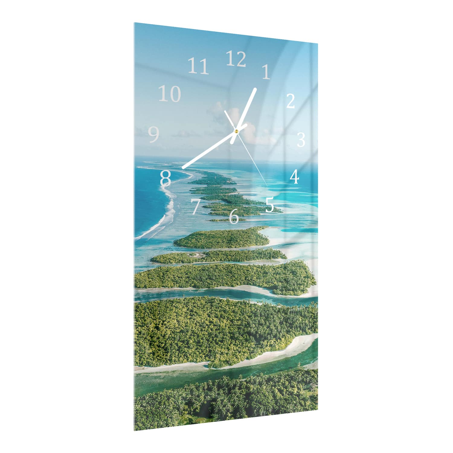 Wanduhr 30x60 - Die Malediven