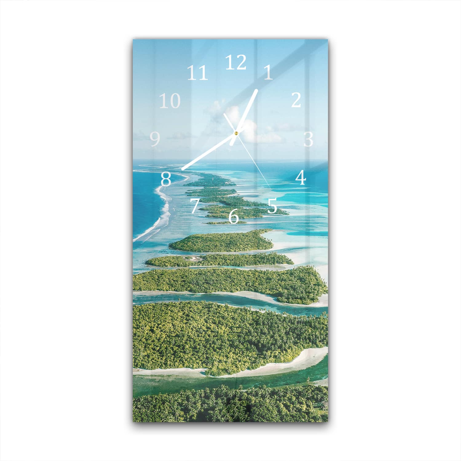Wanduhr 30x60 - Die Malediven