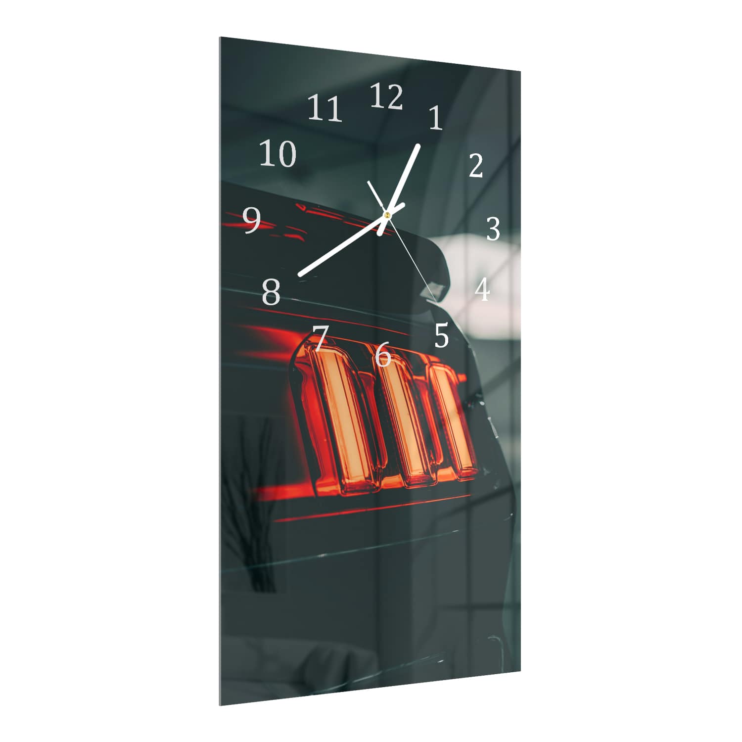 Wanduhr 30x60 - Ford Mustang Rücklicht