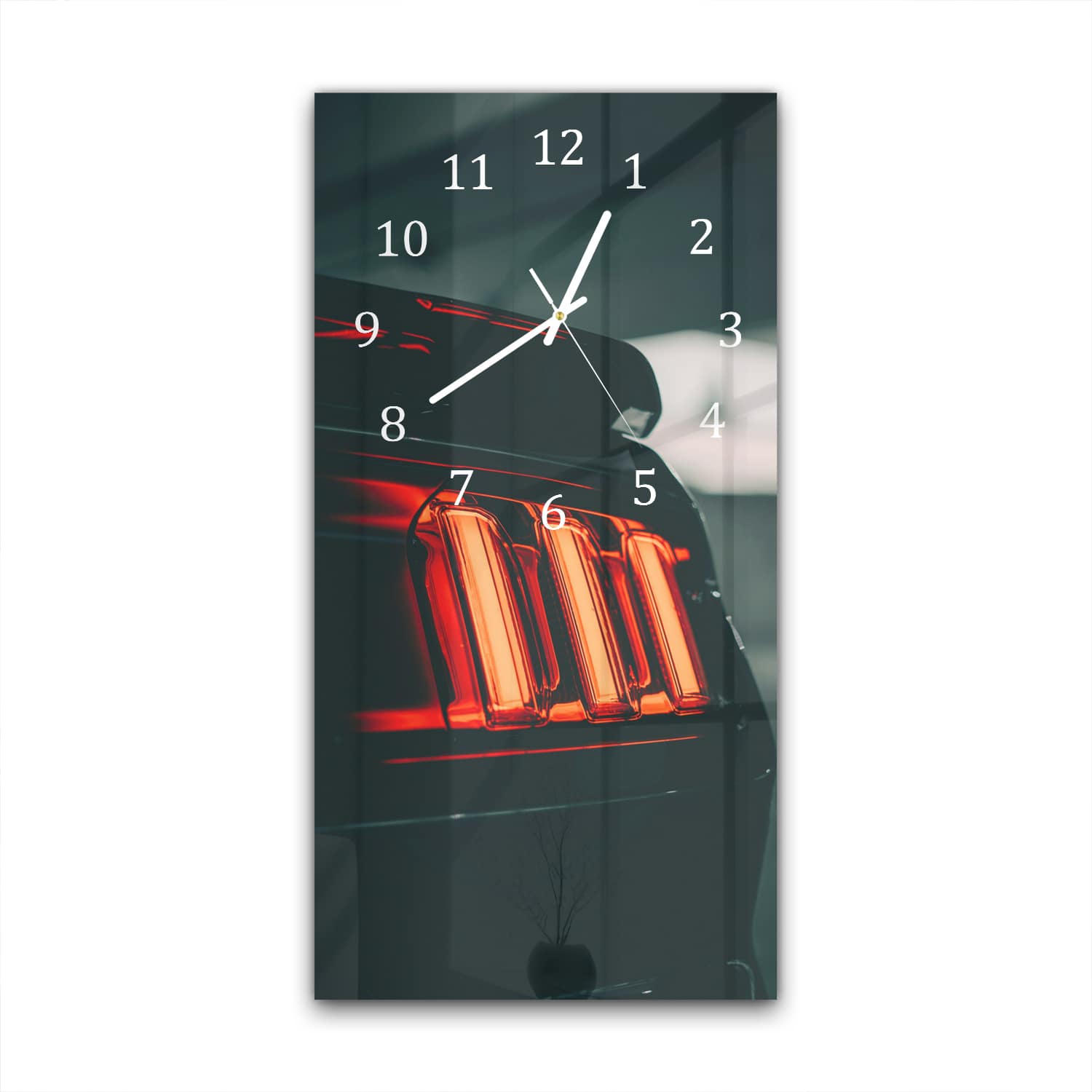 Wanduhr 30x60 - Ford Mustang Rücklicht