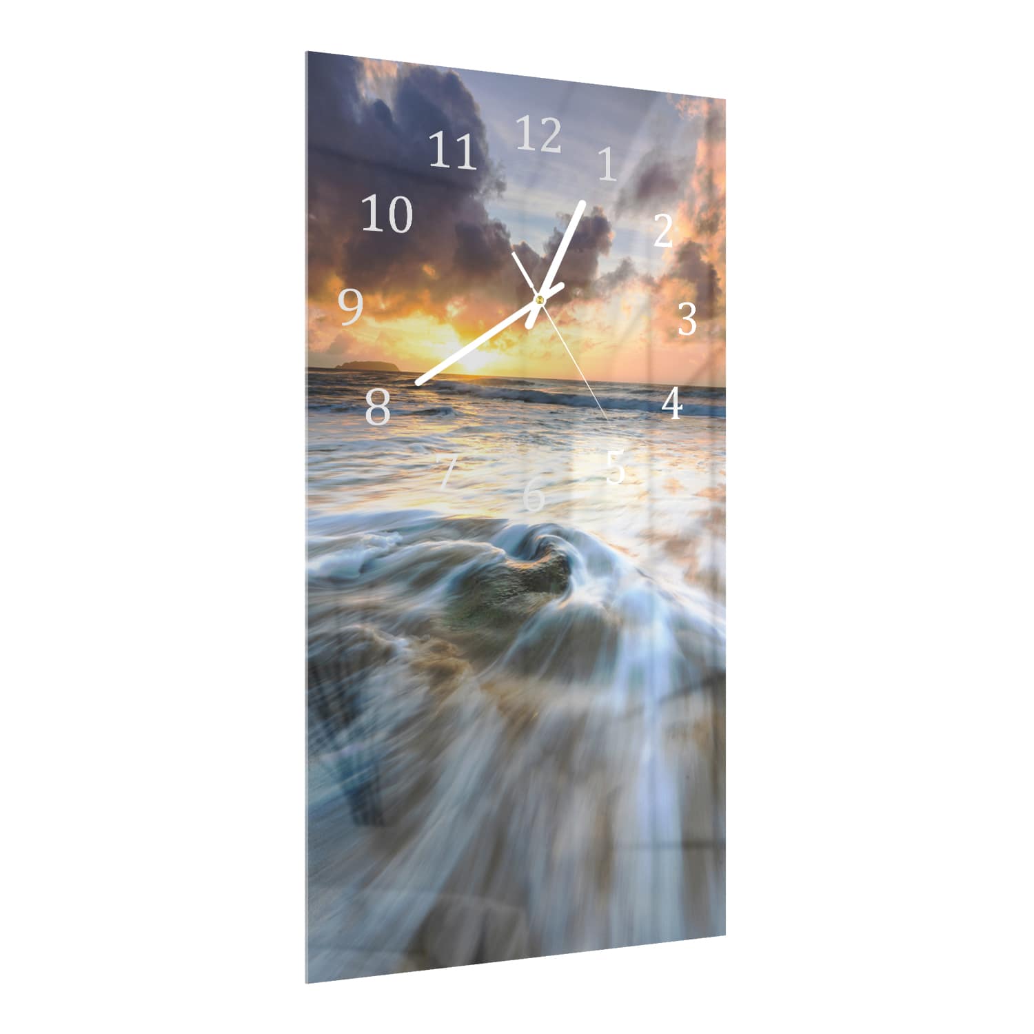Wanduhr 30x60 - Bewegende Strömung