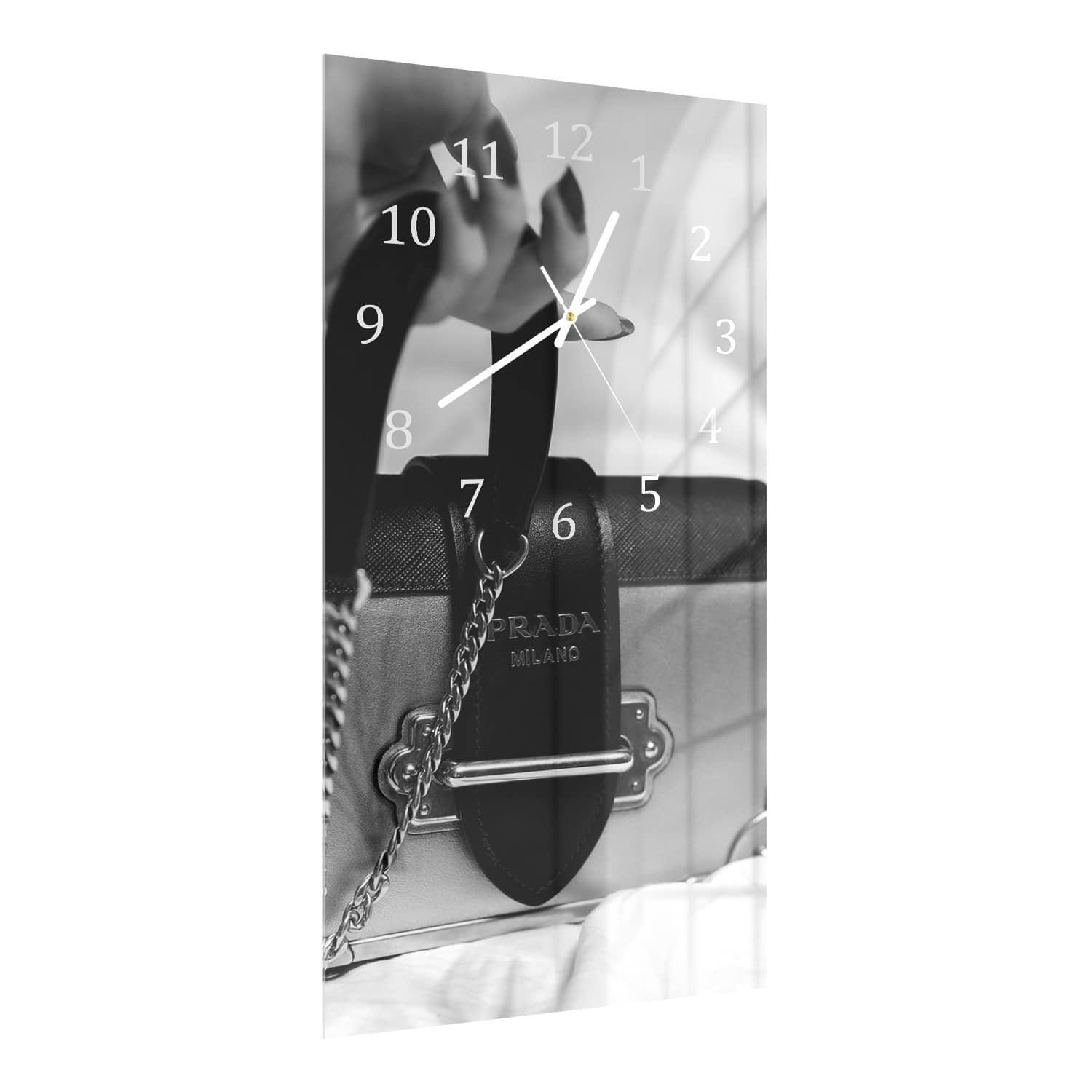 Wanduhr 30x60 - Prada Milano Tasche