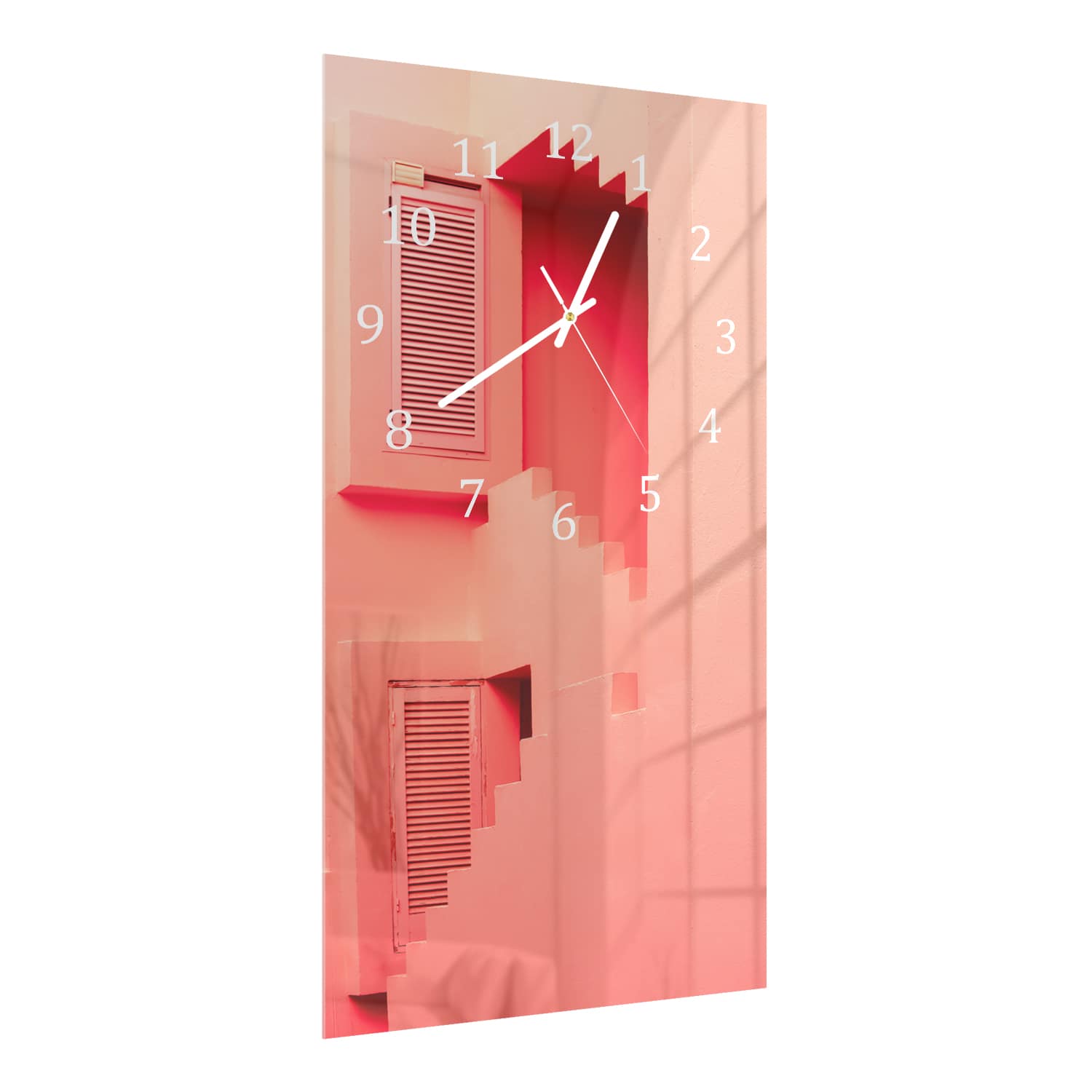 Wanduhr 30x60 - Abstrakte Treppen