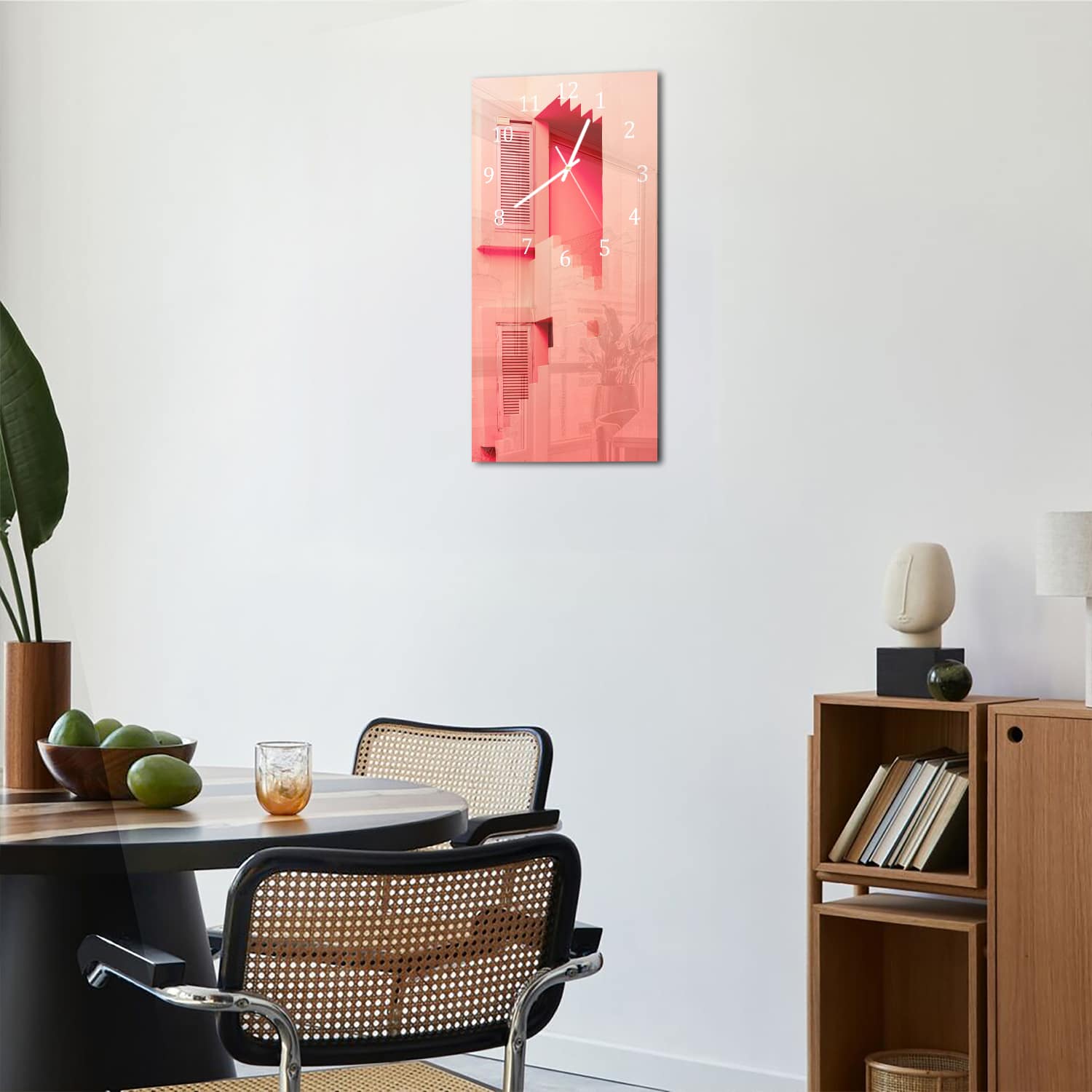 Wanduhr 30x60 - Abstrakte Treppen
