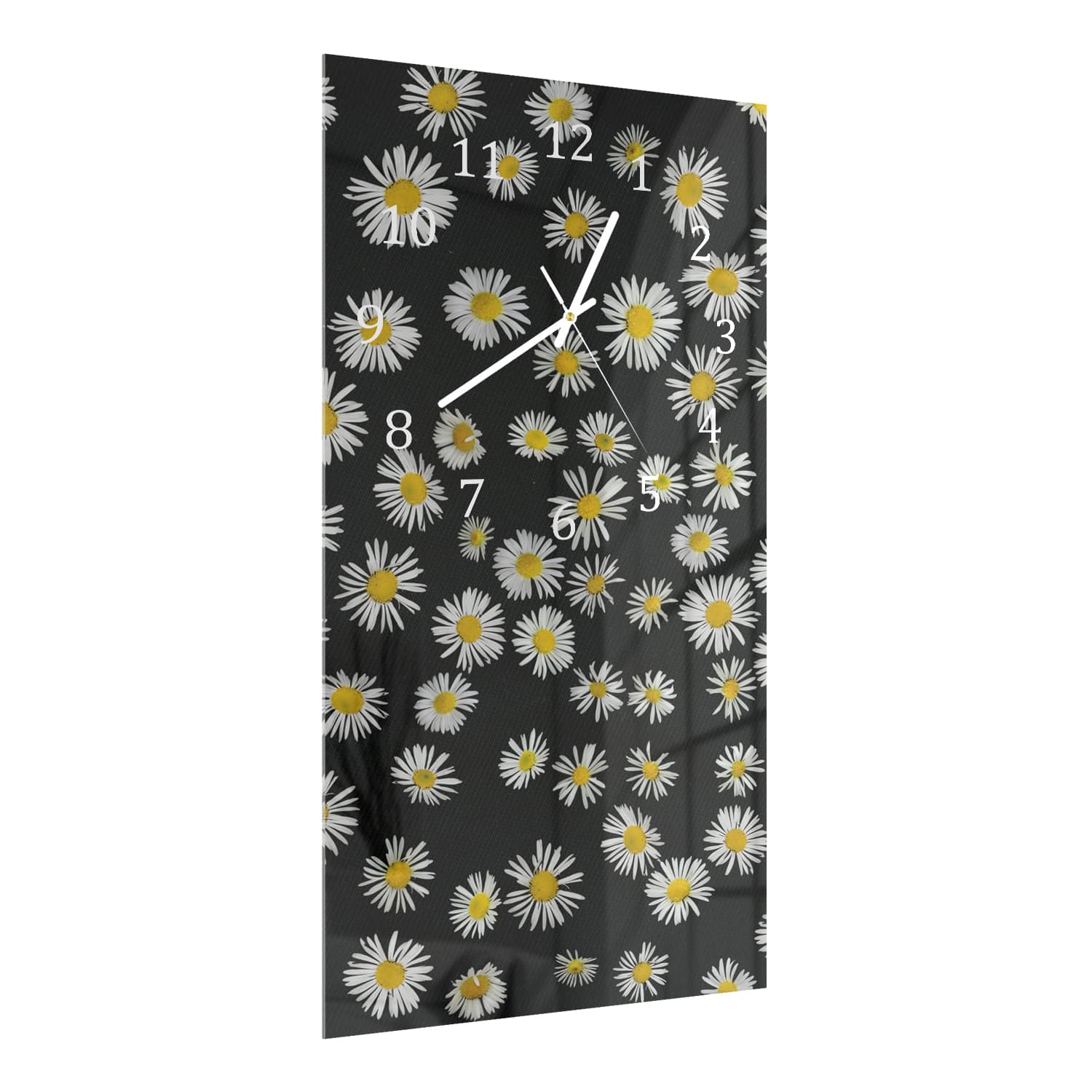 Wanduhr 30x60 - Gänseblümchenmuster