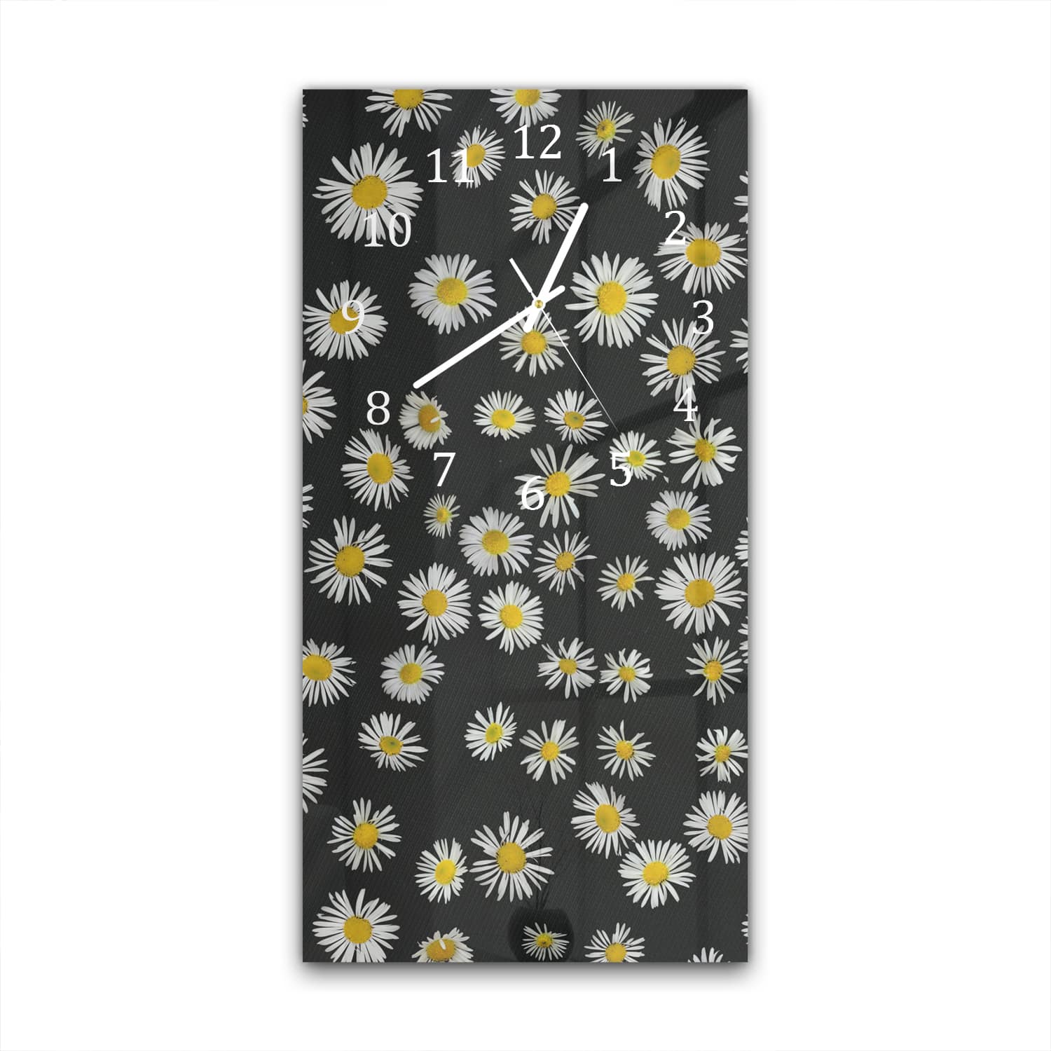Wanduhr 30x60 - Gänseblümchenmuster