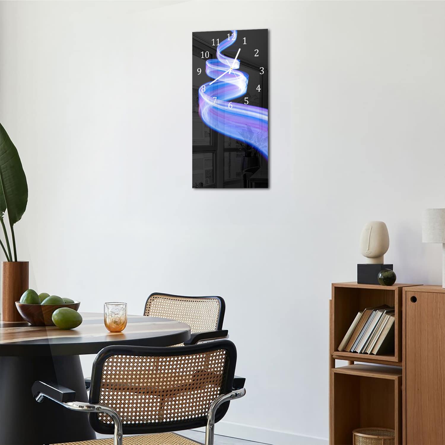 Wanduhr 30x60 - Licht in Bewegung