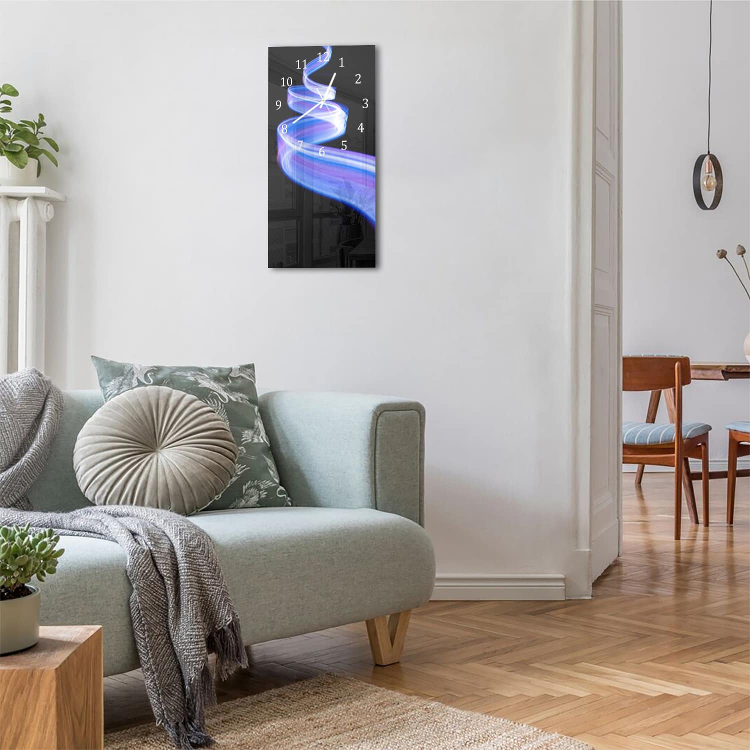 Wanduhr 30x60 - Licht in Bewegung
