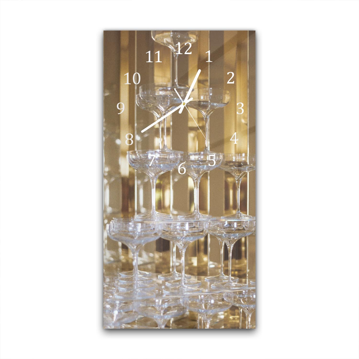 Wanduhr 30x60 - Martinis-Turm