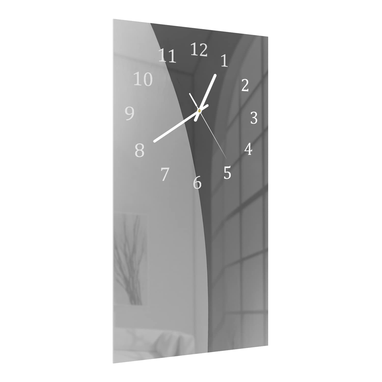Wanduhr 30x60 - Grautöne