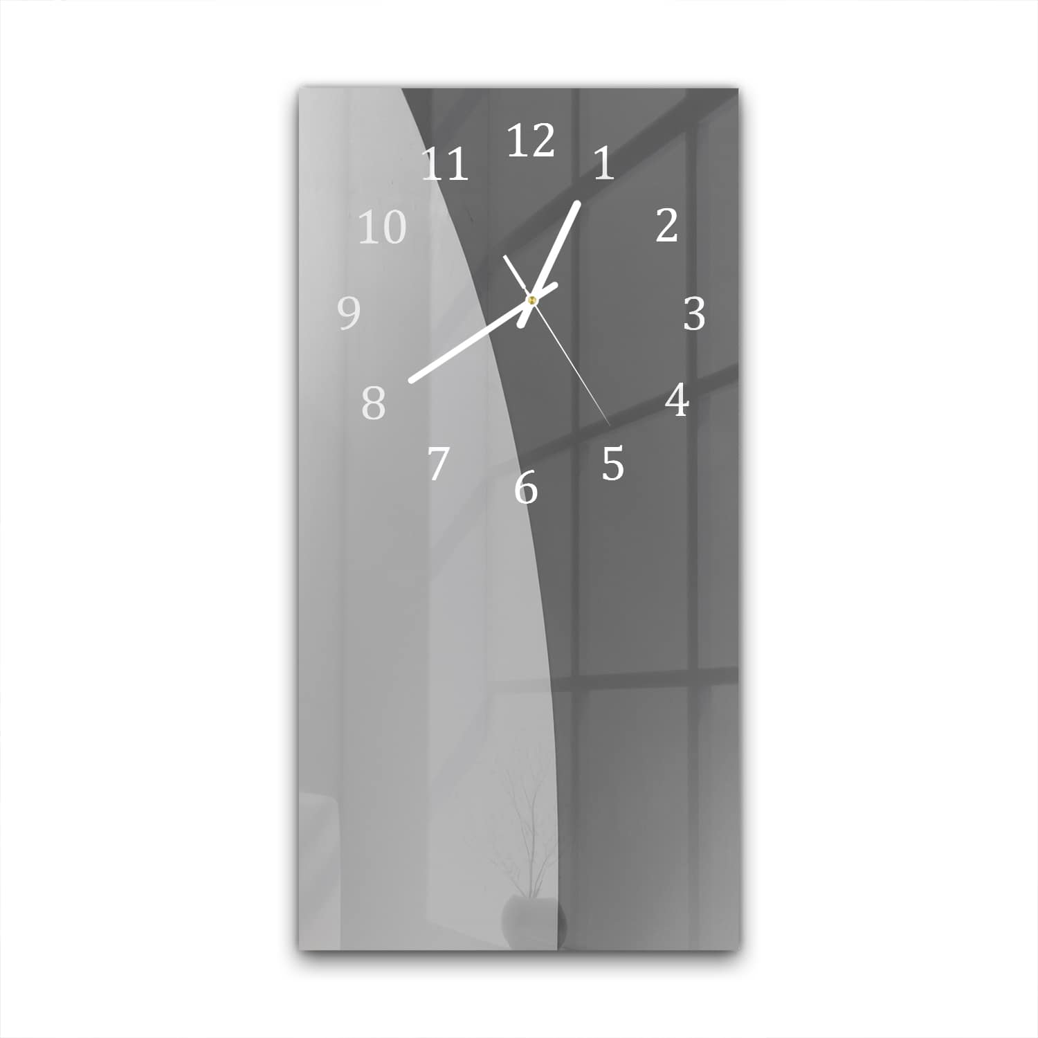 Wanduhr 30x60 - Grautöne