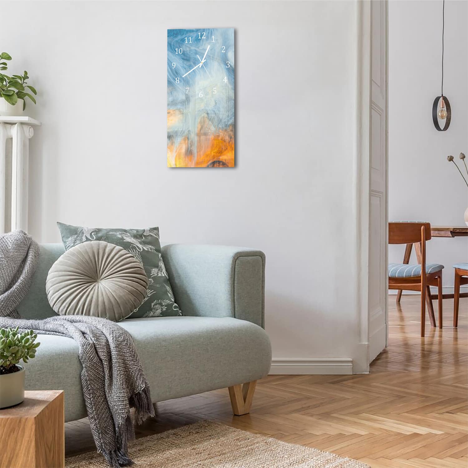 Wanduhr 30x60 - Mystischer Himmel