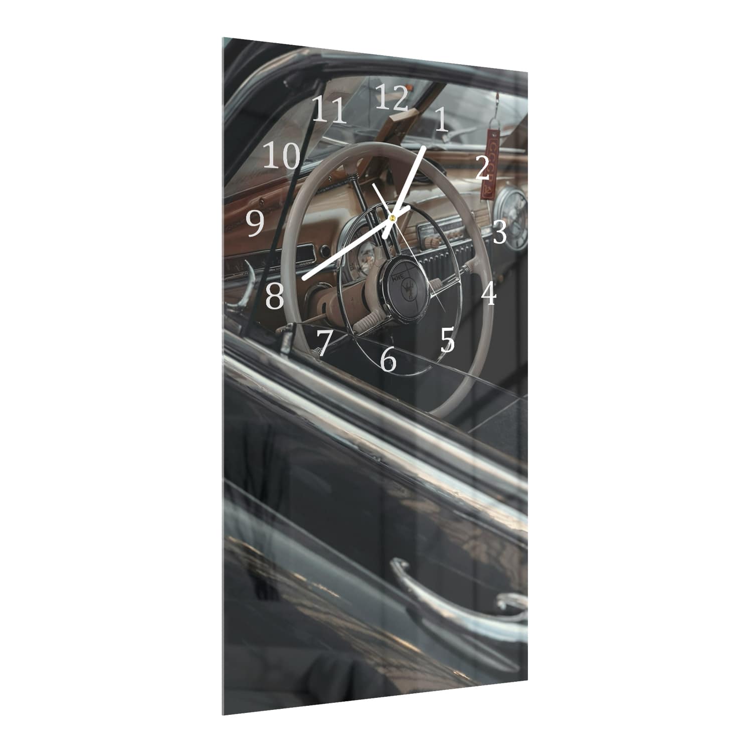 Wanduhr 30x60 - Altes Lenkrad