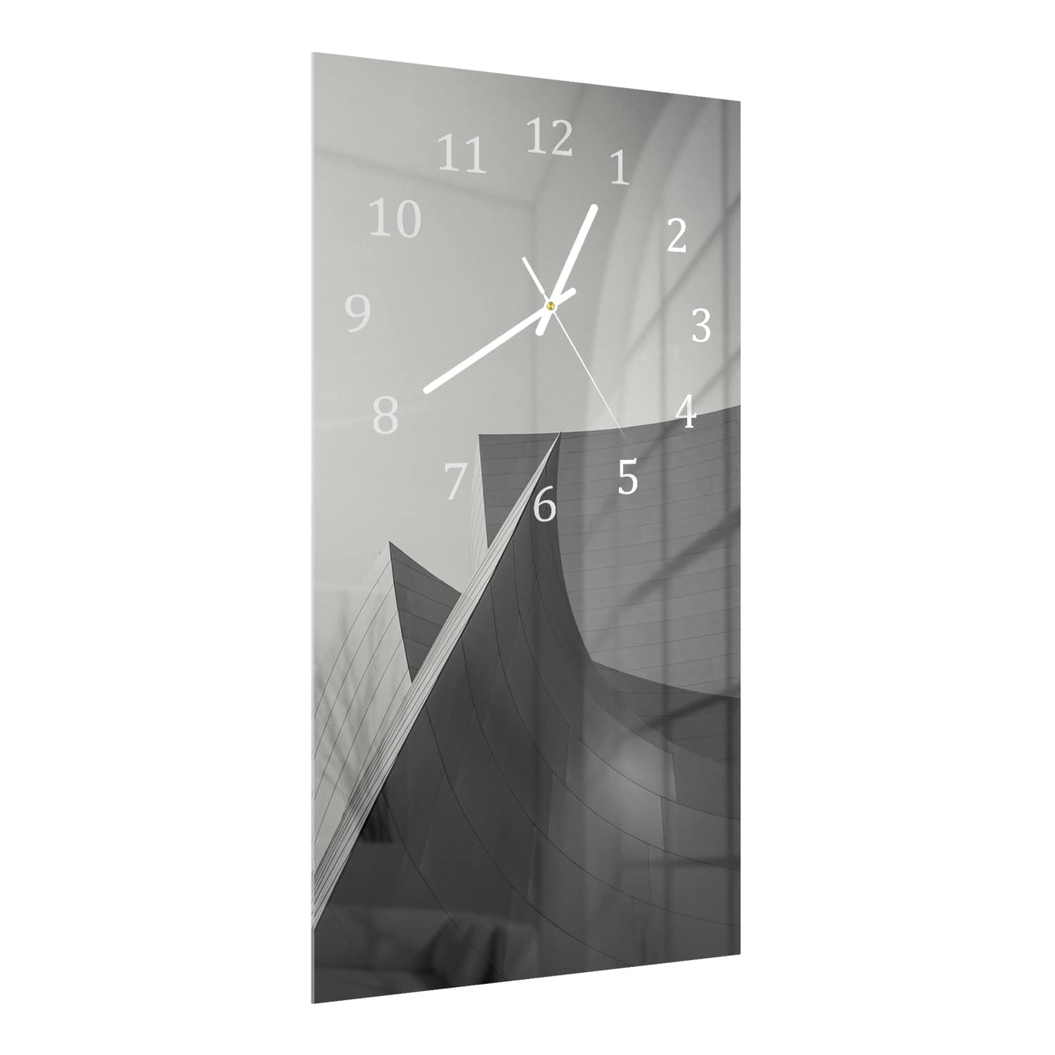 Wanduhr 30x60 - Abstrakte Architektur