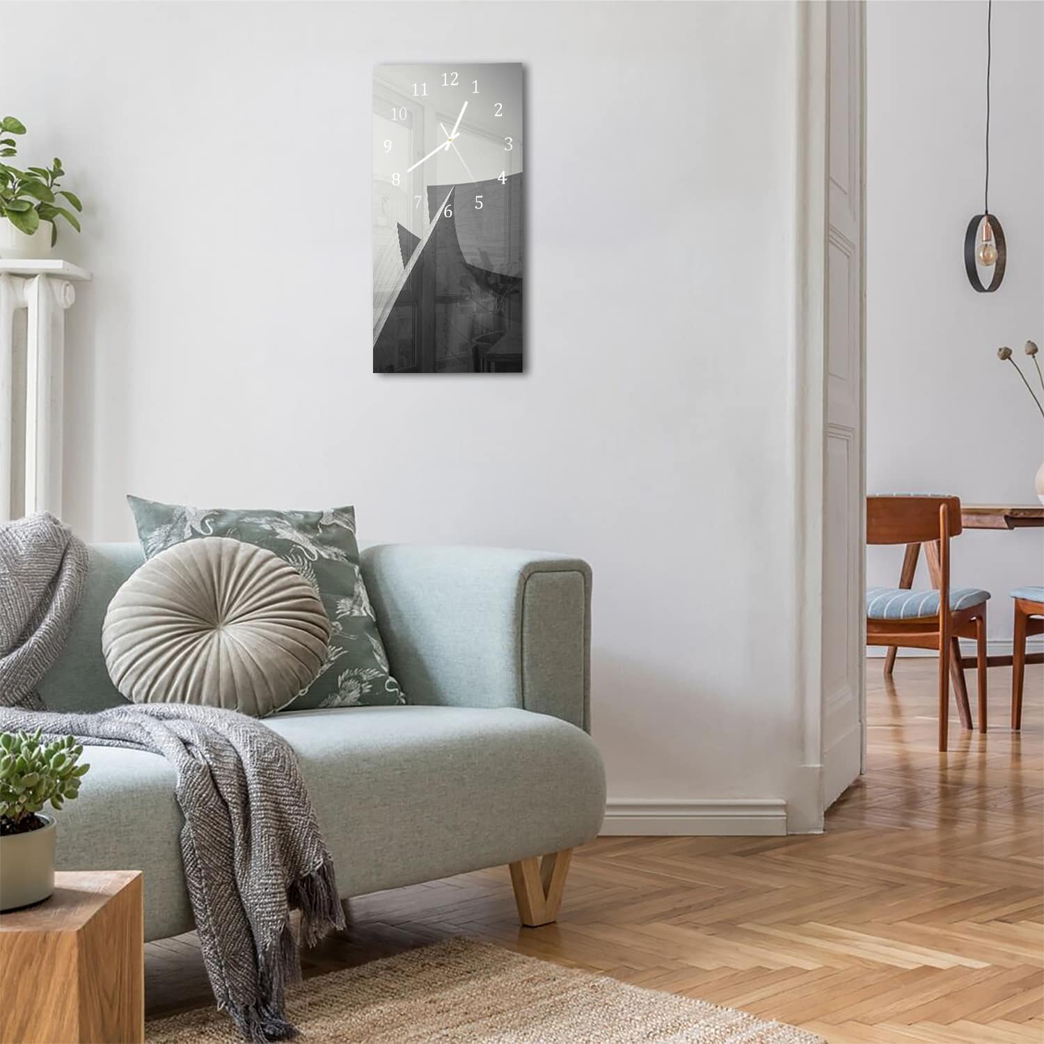 Wanduhr 30x60 - Abstrakte Architektur