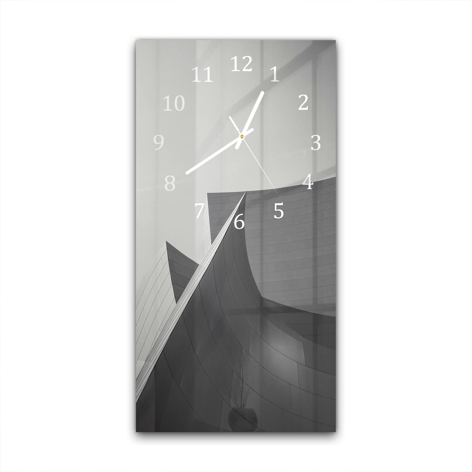 Wanduhr 30x60 - Abstrakte Architektur