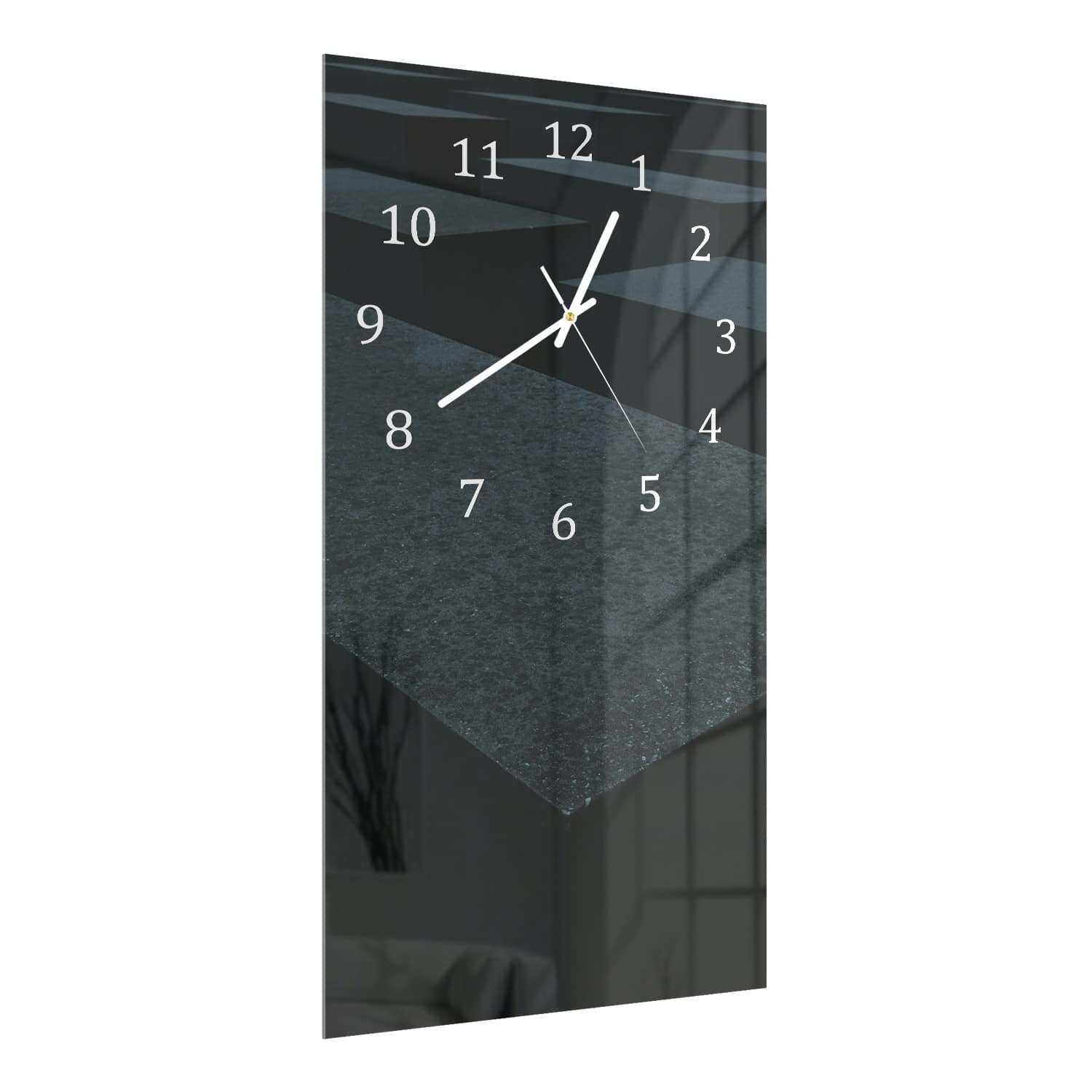 Wanduhr 30x60 - Schwarze Steine