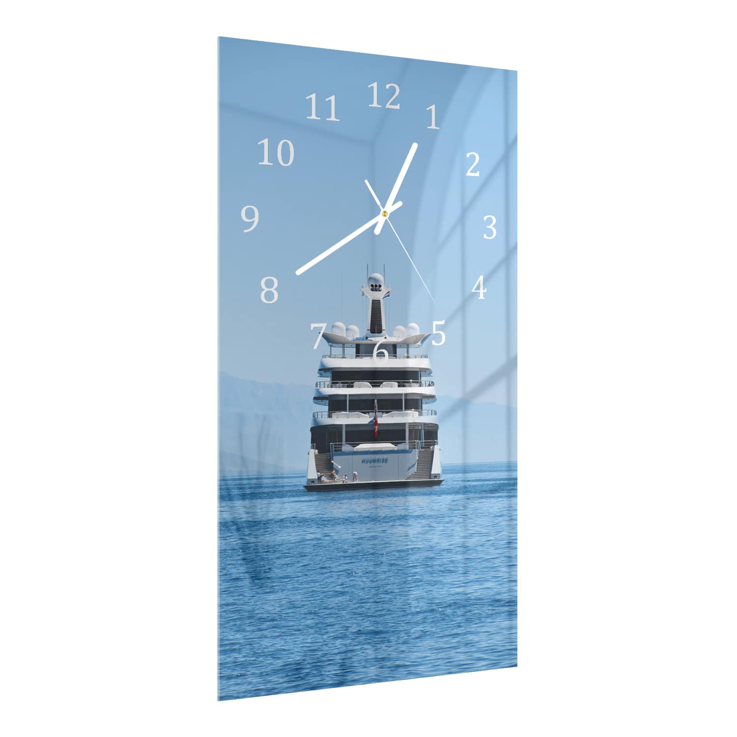 Wanduhr 30x60 - Rückseite der Jacht