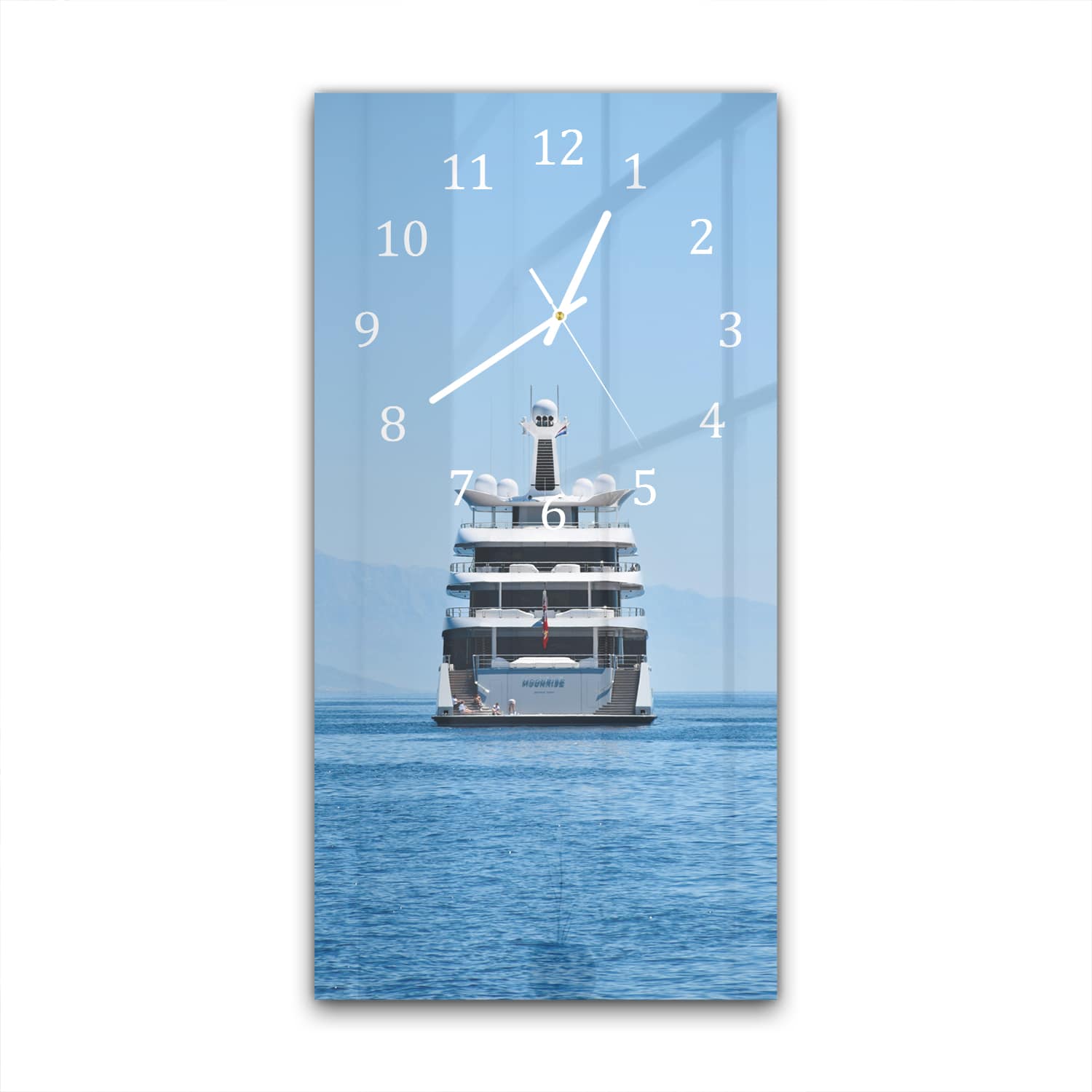 Wanduhr 30x60 - Rückseite der Jacht