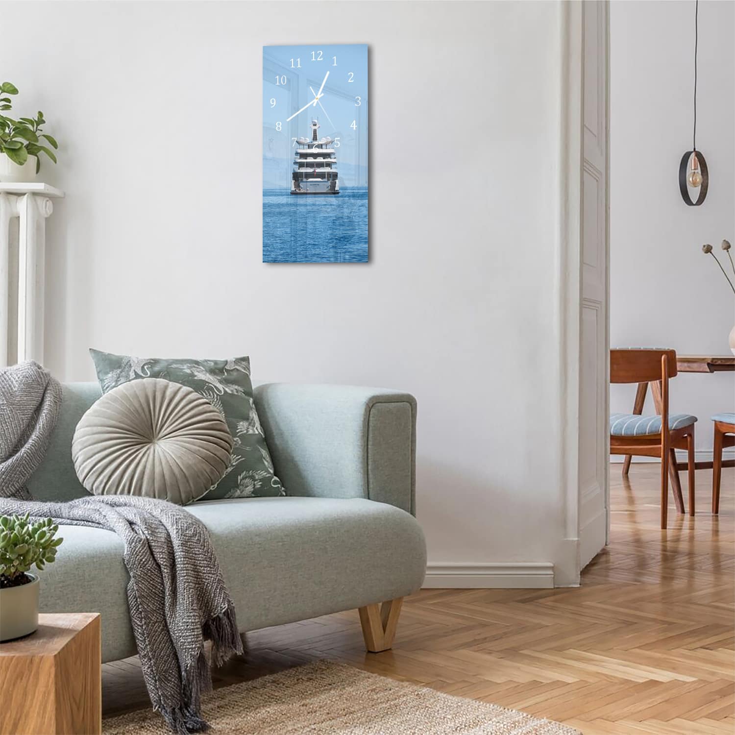 Wanduhr 30x60 - Rückseite der Jacht