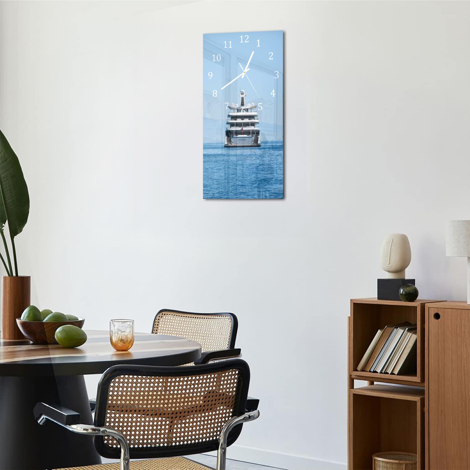 Wanduhr 30x60 - Rückseite der Jacht