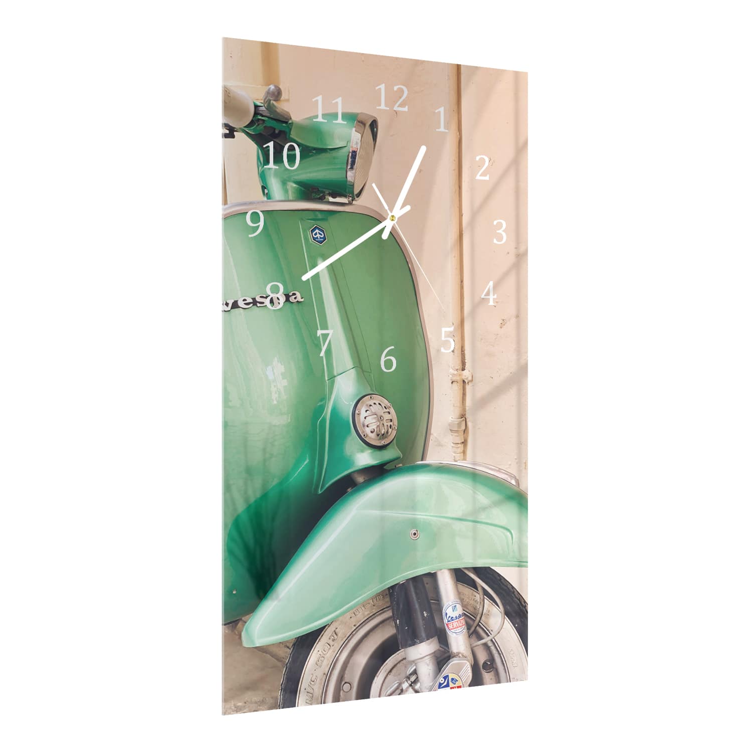 Wanduhr 30x60 - Front der Vespa