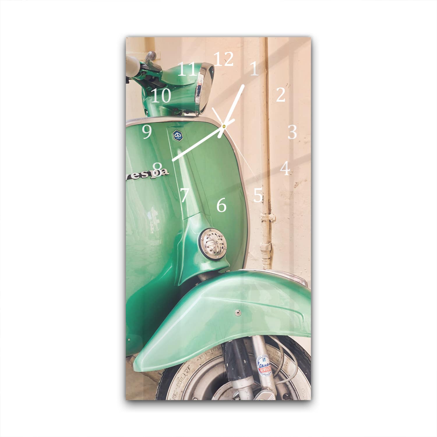 Wanduhr 30x60 - Front der Vespa