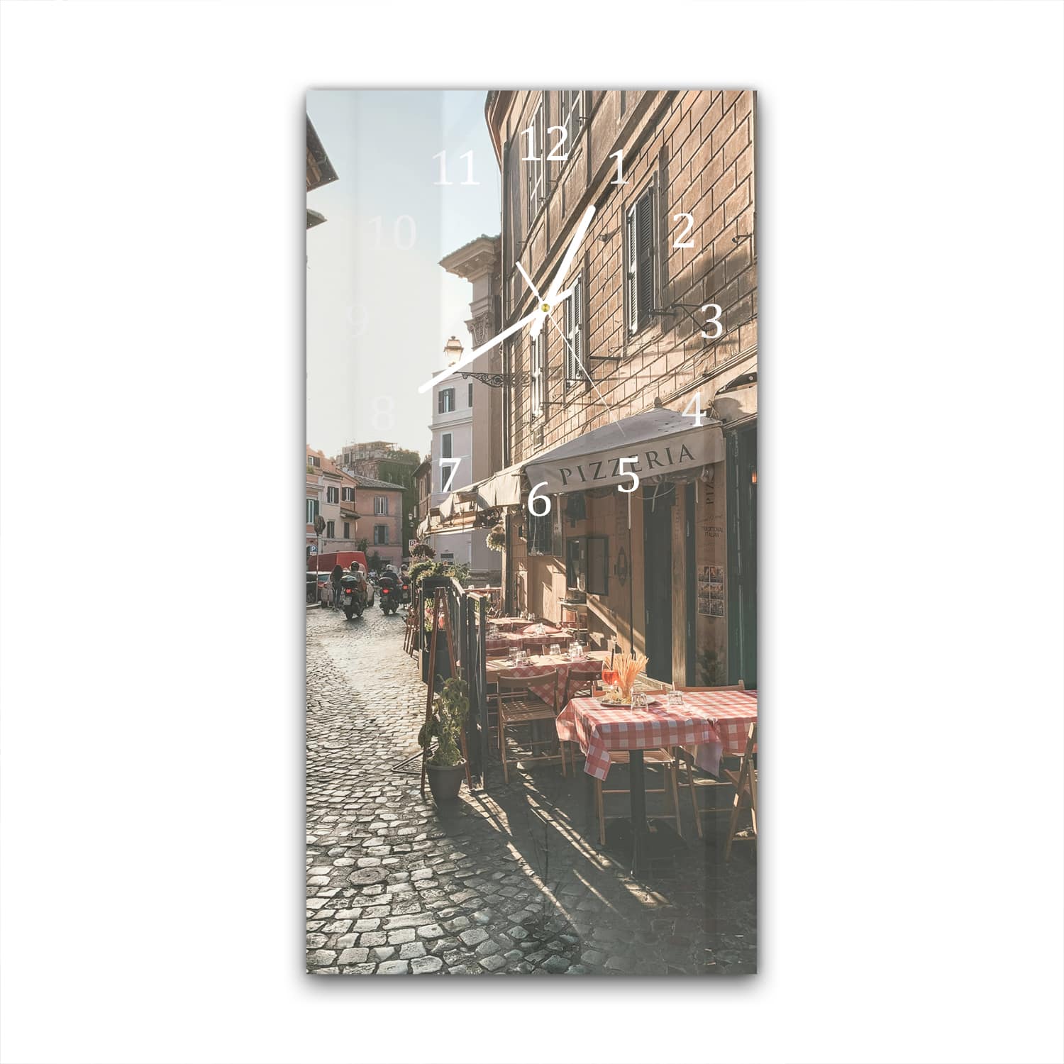 Wanduhr 30x60 - Straße in Rom