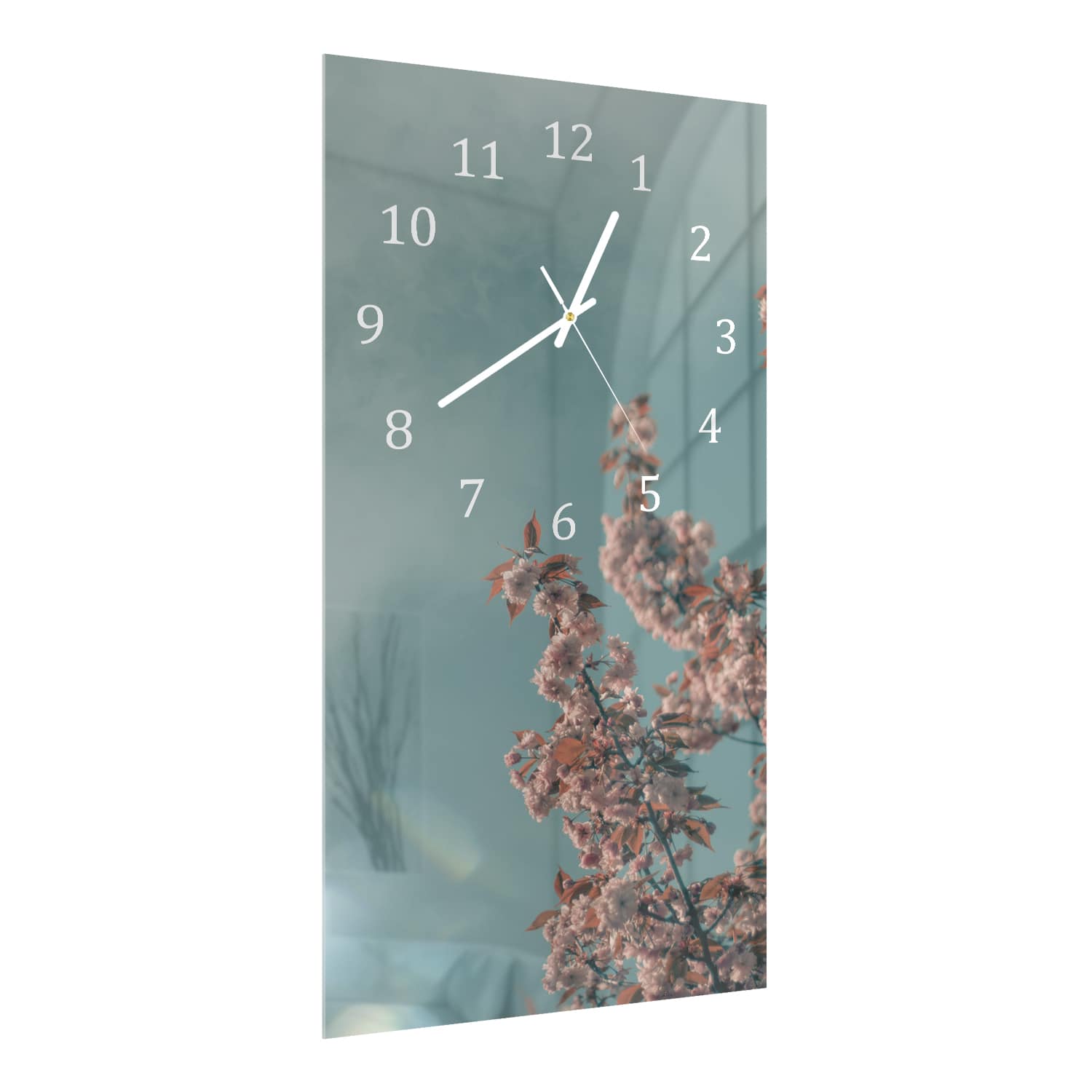 Wanduhr 30x60 - Pastellblüten