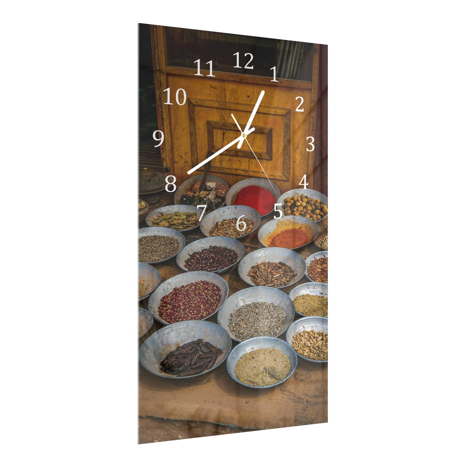 Wanduhr 30x60 - Orientalischer Gewürzmarkt