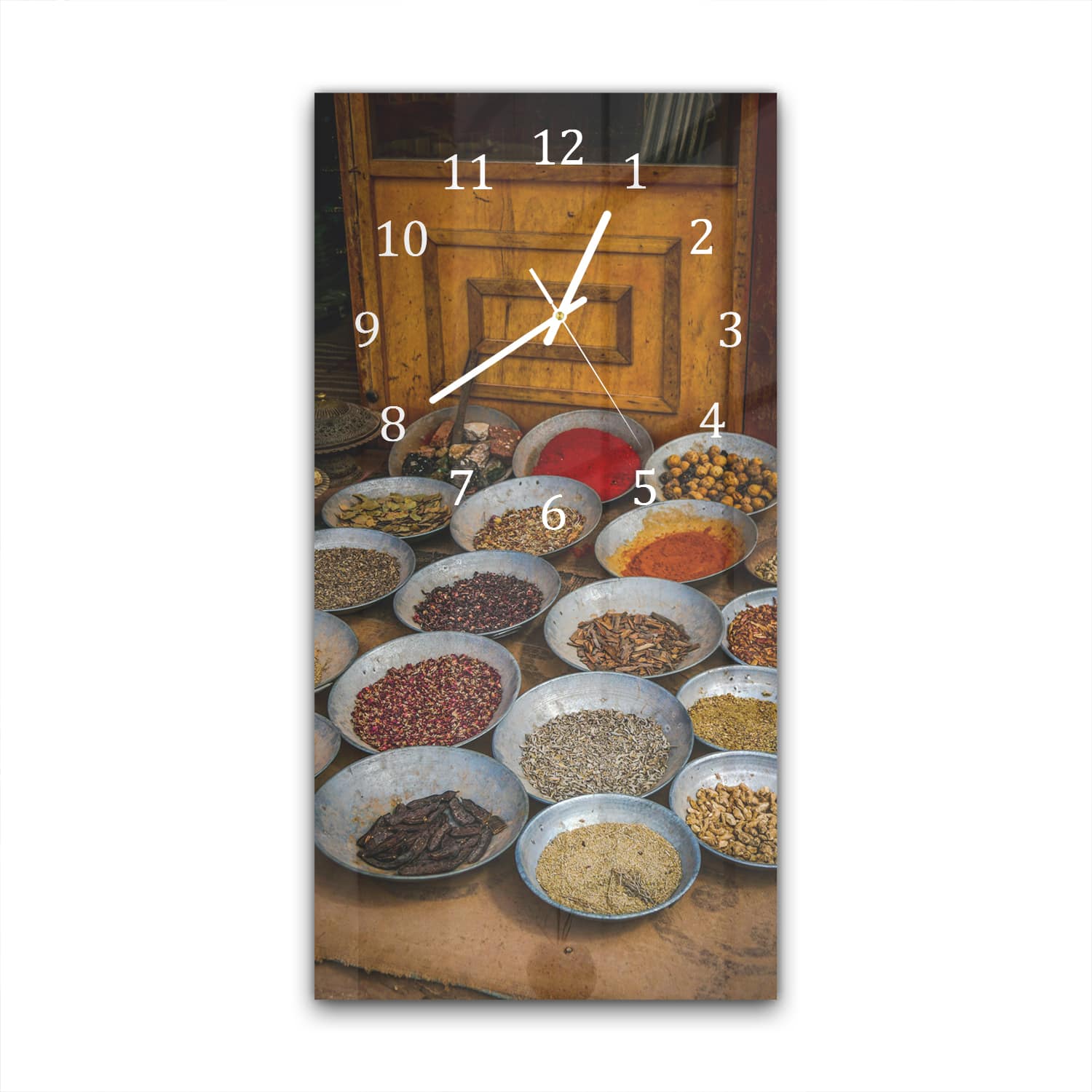 Wanduhr 30x60 - Orientalischer Gewürzmarkt