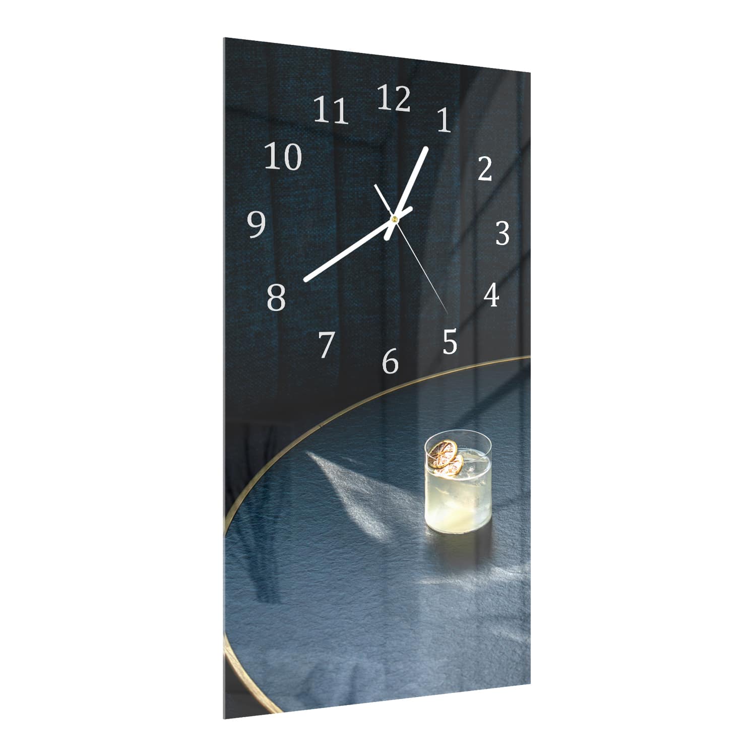 Wanduhr 30x60 - Zitronencocktail