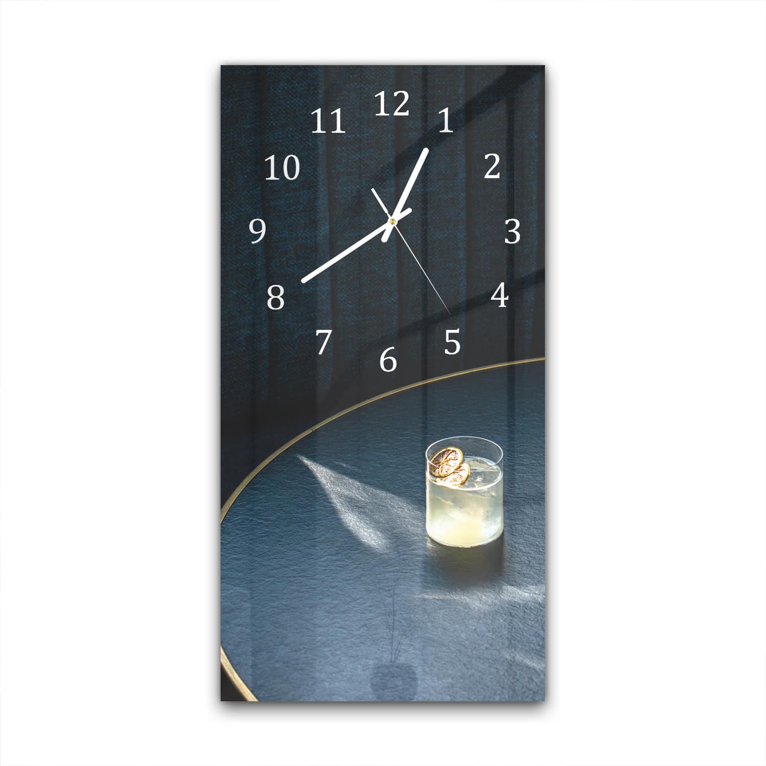 Wanduhr 30x60 - Zitronencocktail