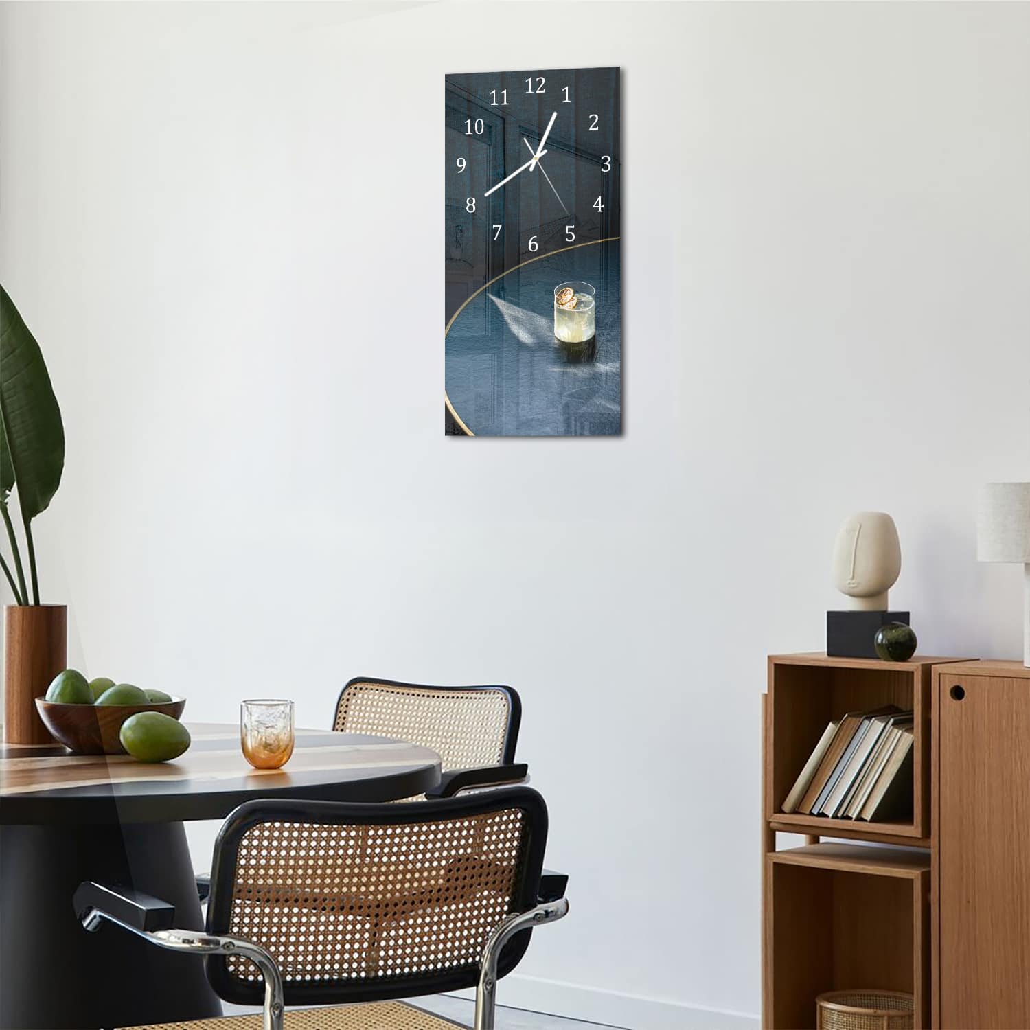 Wanduhr 30x60 - Zitronencocktail