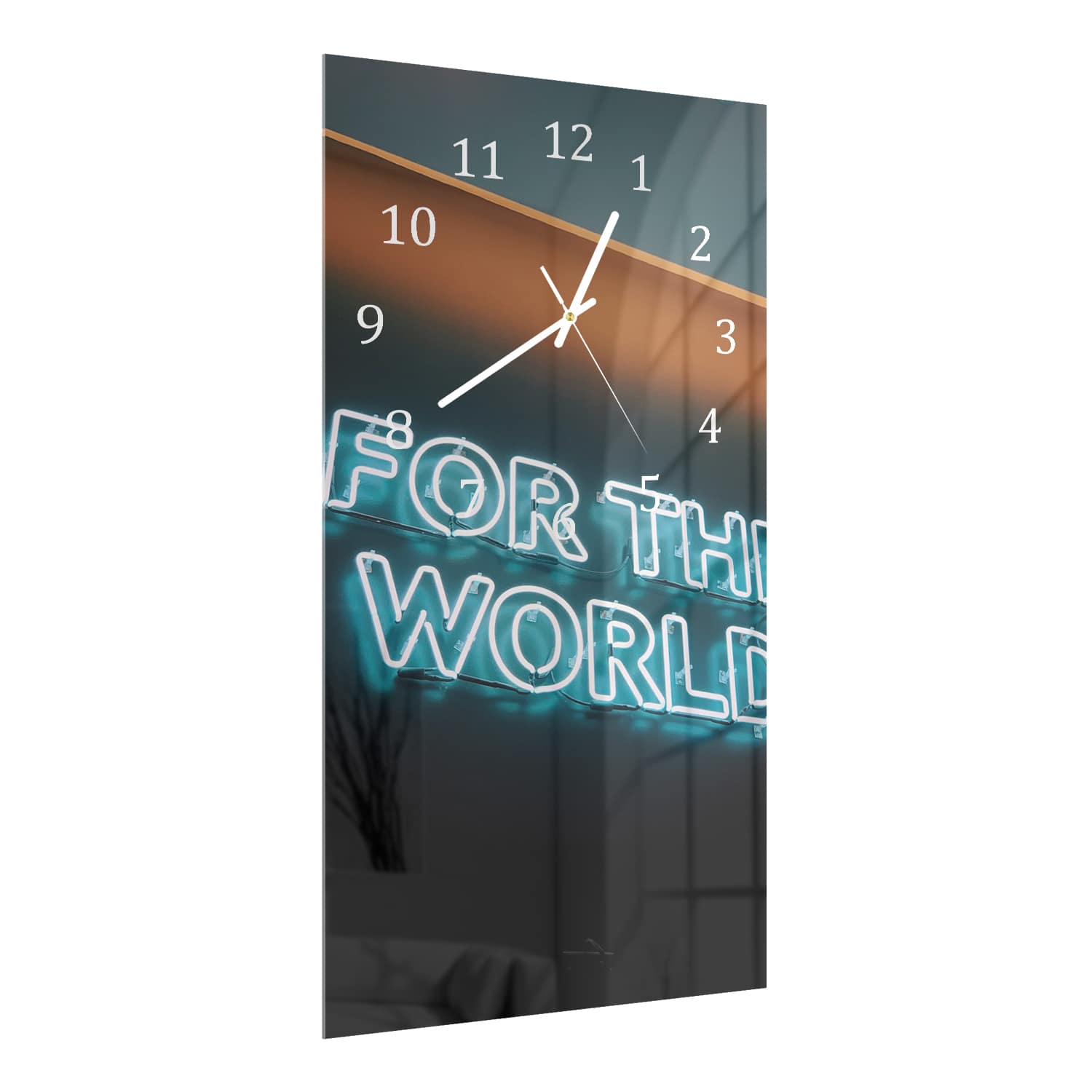 Wanduhr 30x60 - Für die Welt
