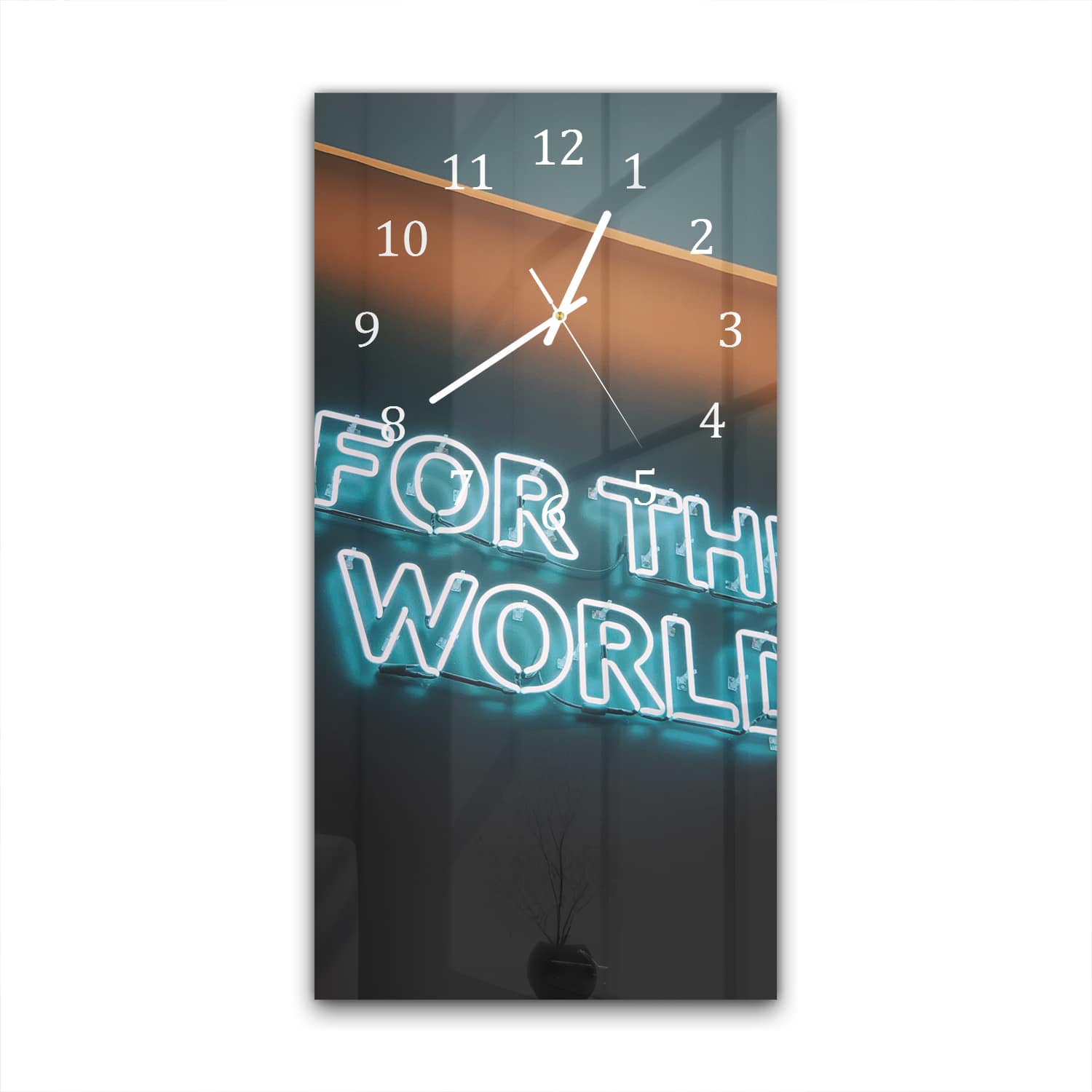Wanduhr 30x60 - Für die Welt