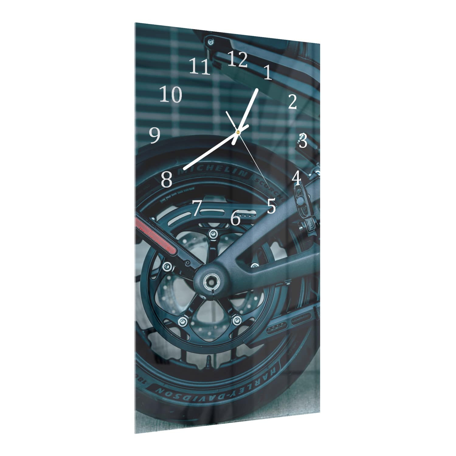 Wanduhr 30x60 - Hinterrad Harley Davidson