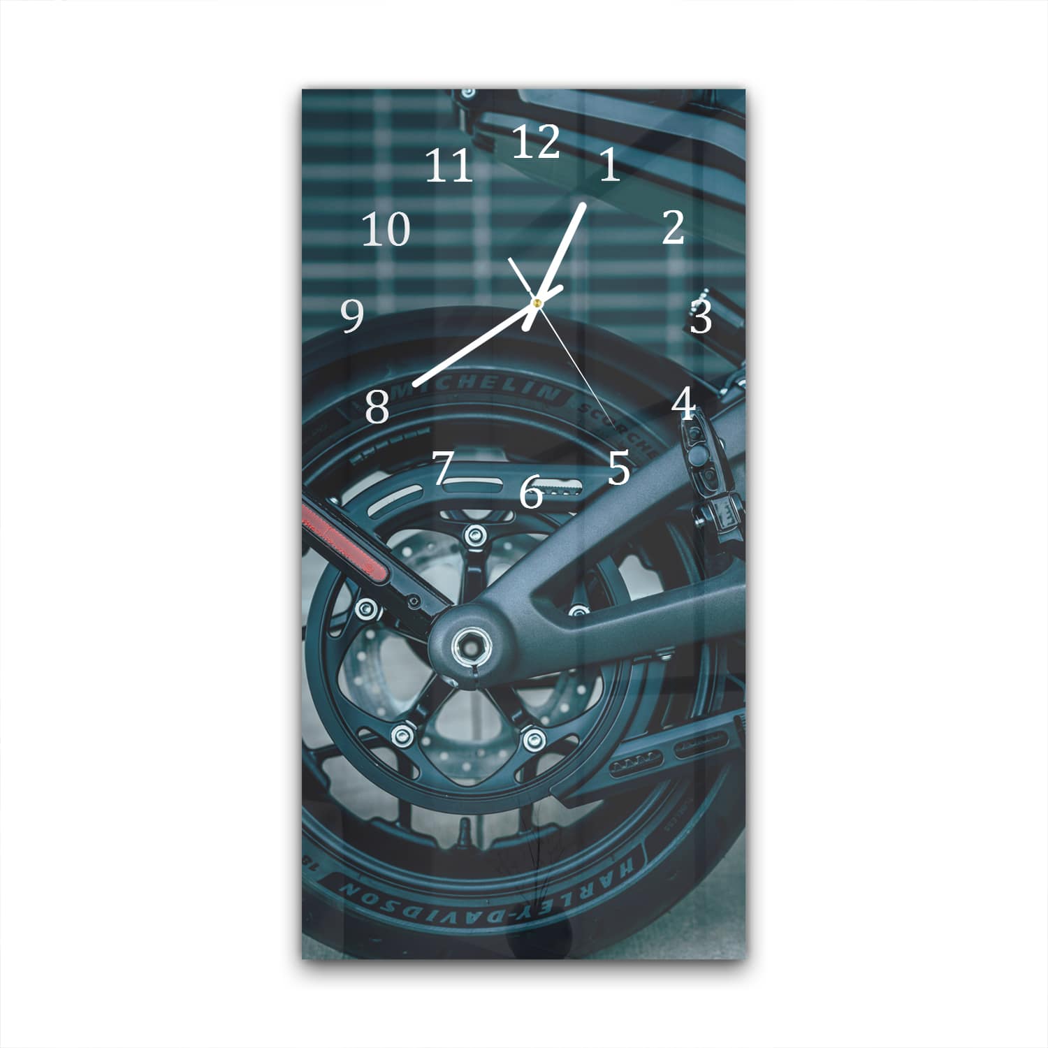 Wanduhr 30x60 - Hinterrad Harley Davidson