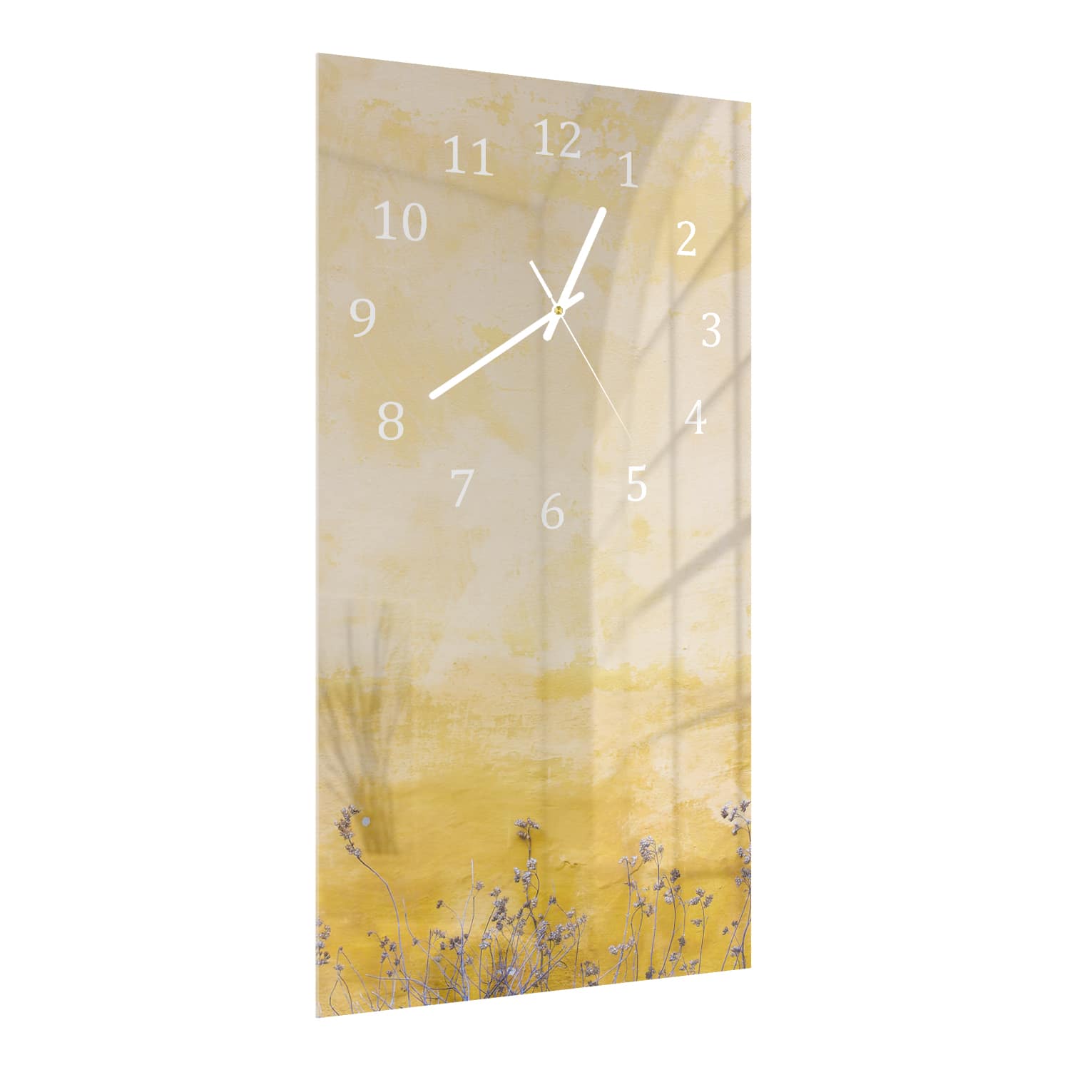 Wanduhr 30x60 - Aquarell an der Wand