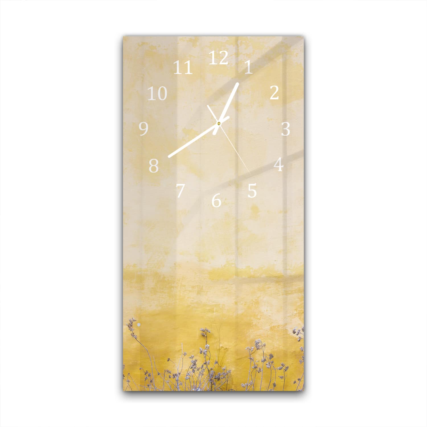 Wanduhr 30x60 - Aquarell an der Wand