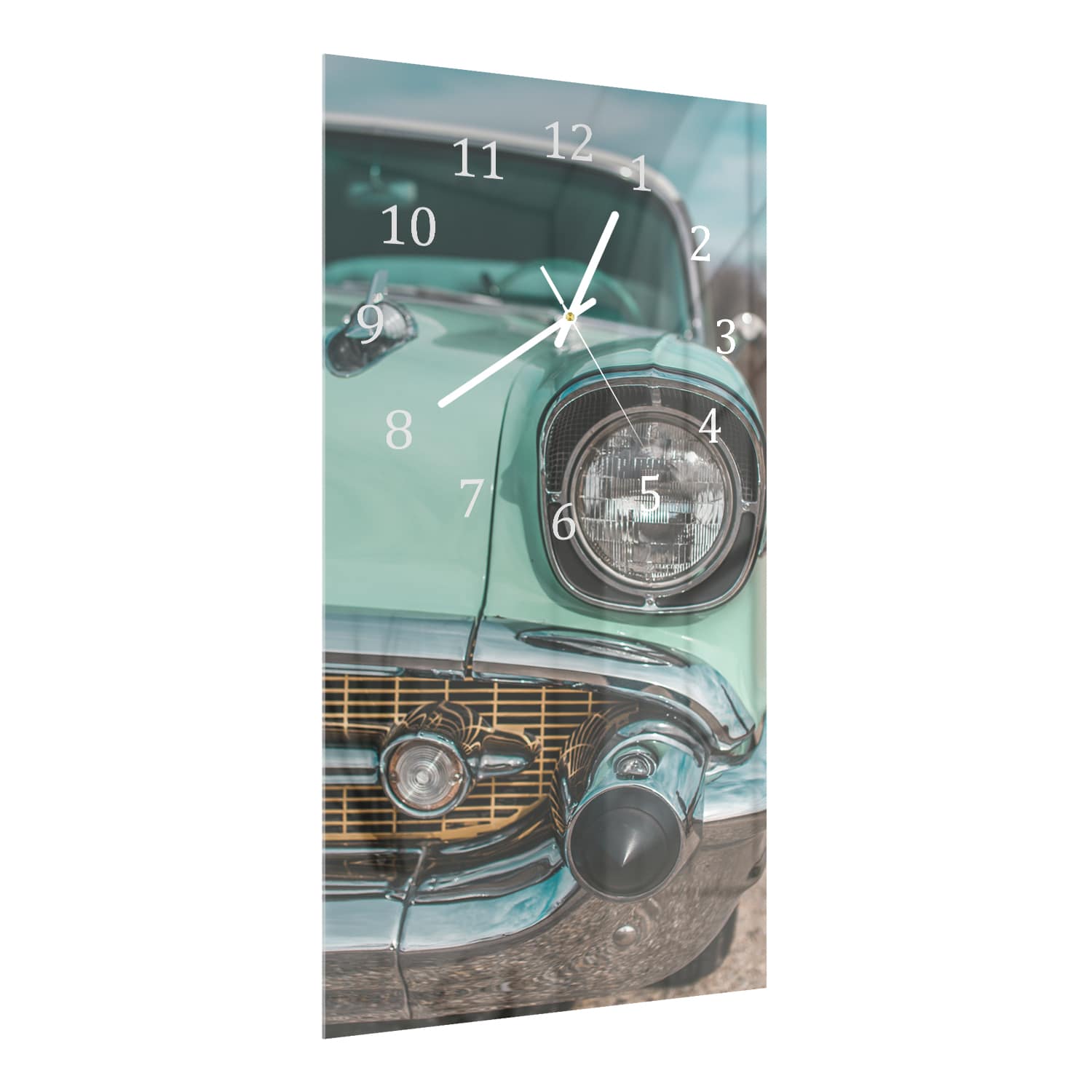 Wanduhr 30x60 - Chevrolet Bel Air Scheinwerfer